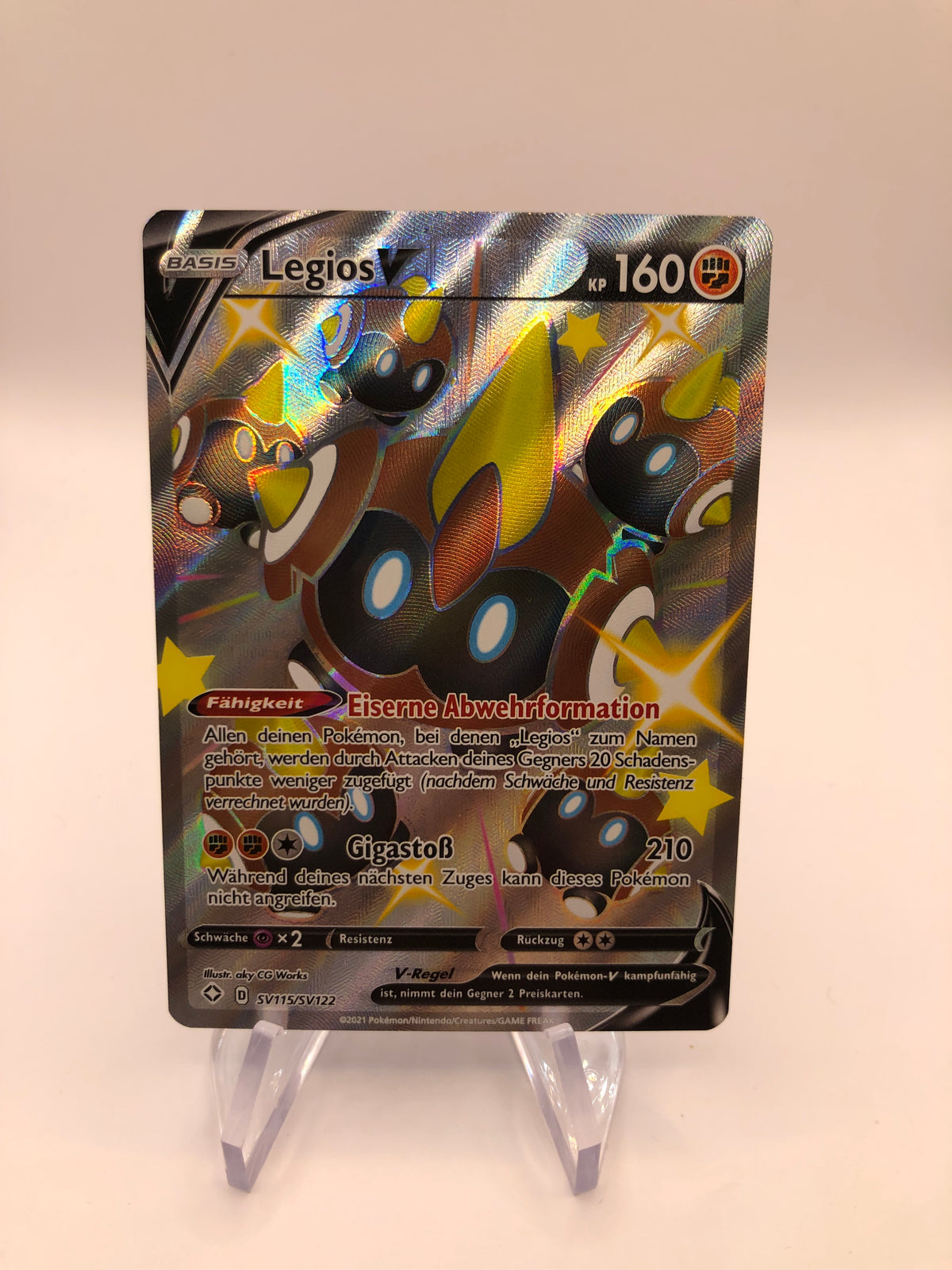 Pokemon Karte V Fullart Legios SV115/SV122 Deutsch