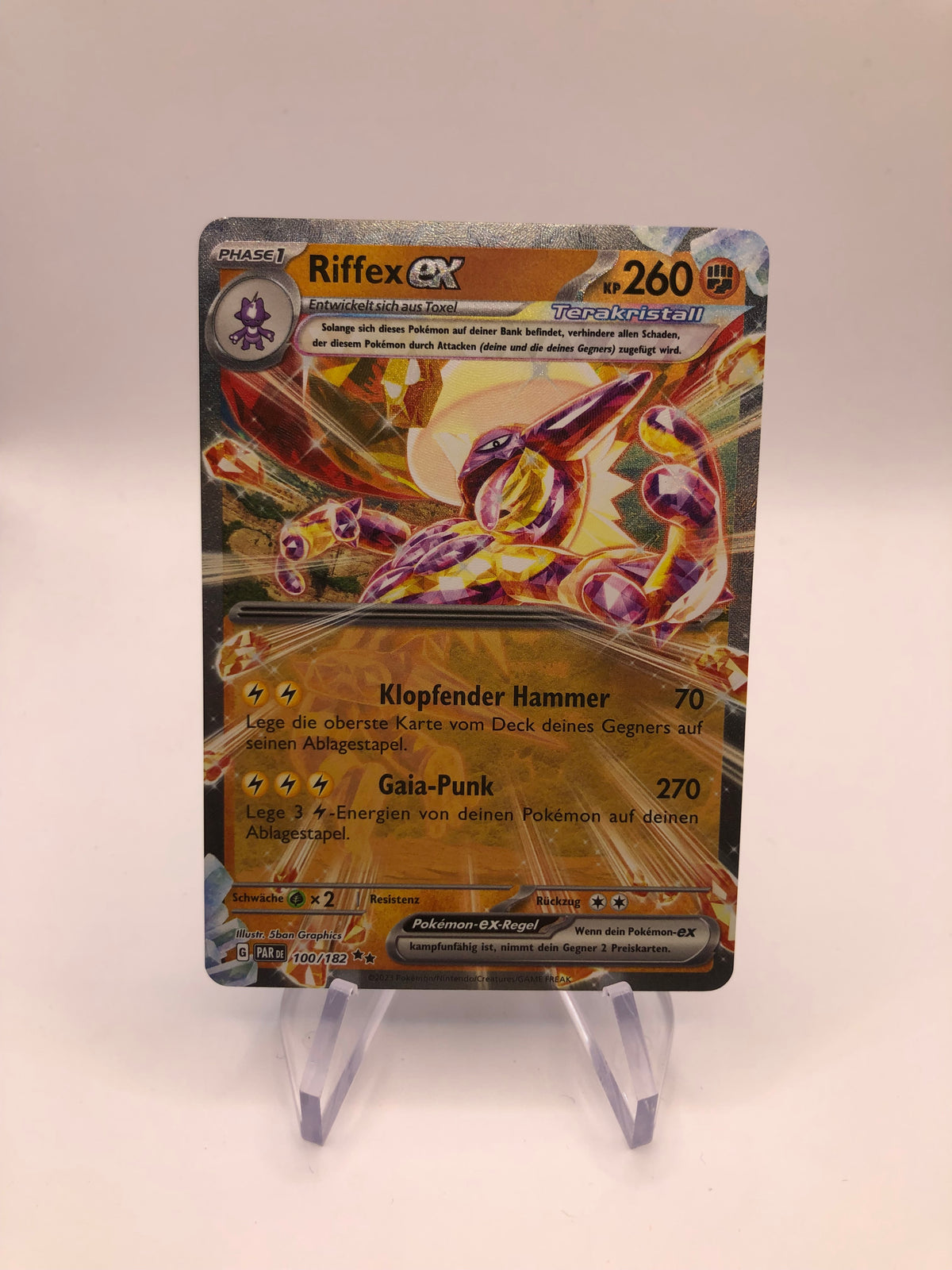 Pokemon Karte Ex Riffex 100/182 Deutsch