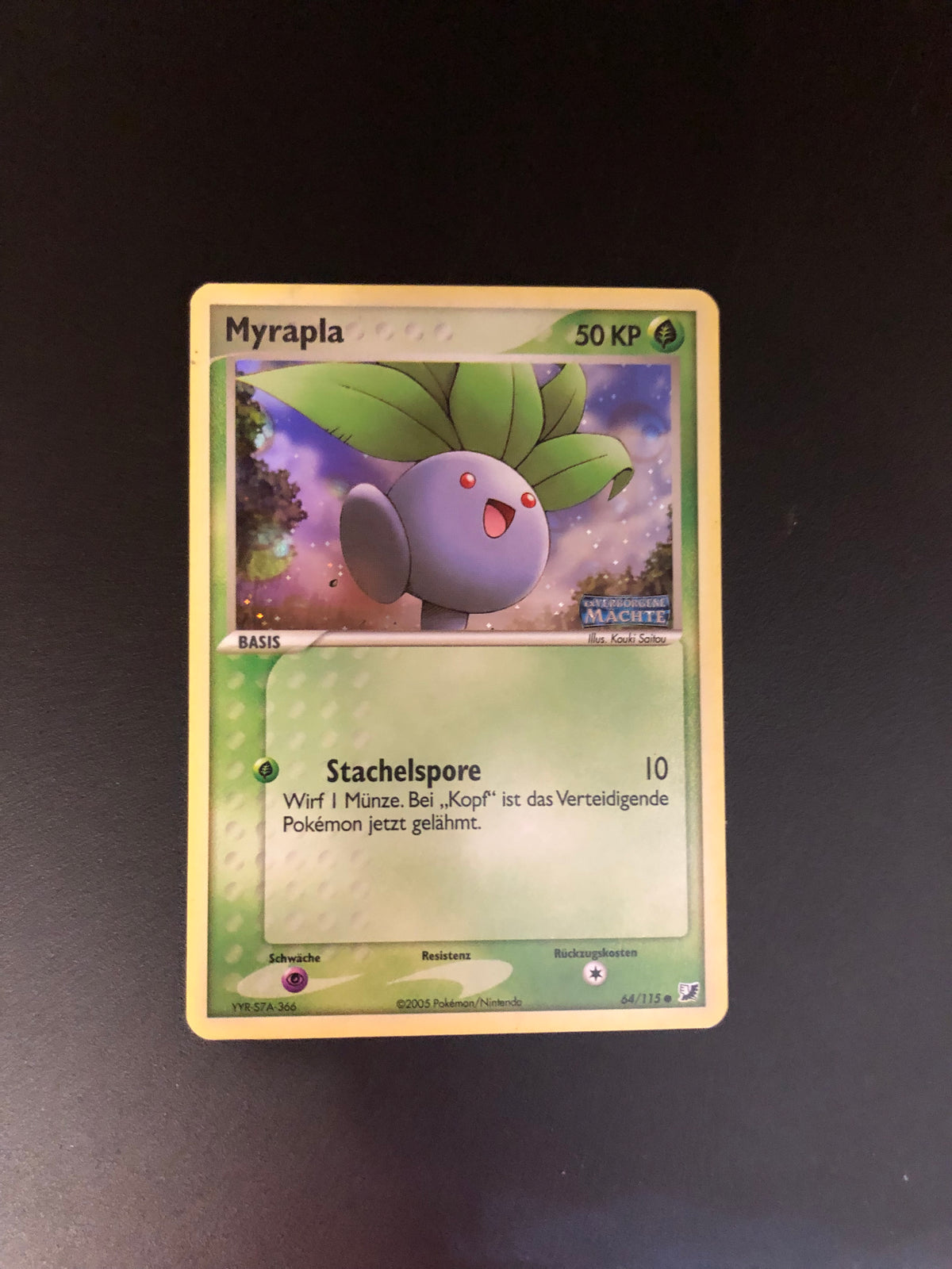 Pokemon Karte Stamp Myrapla 64/115 Deutsch