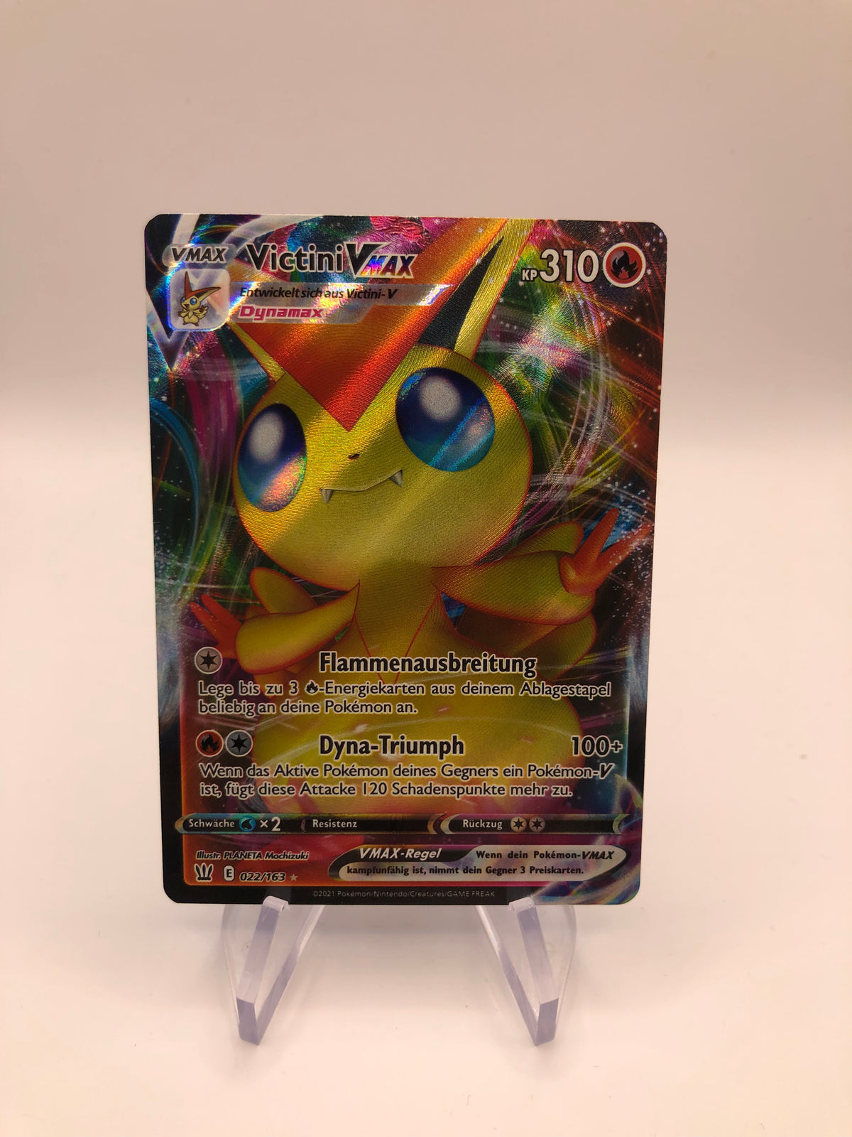 Pokemon Karte Vmax Victini 22/163 Deutsch