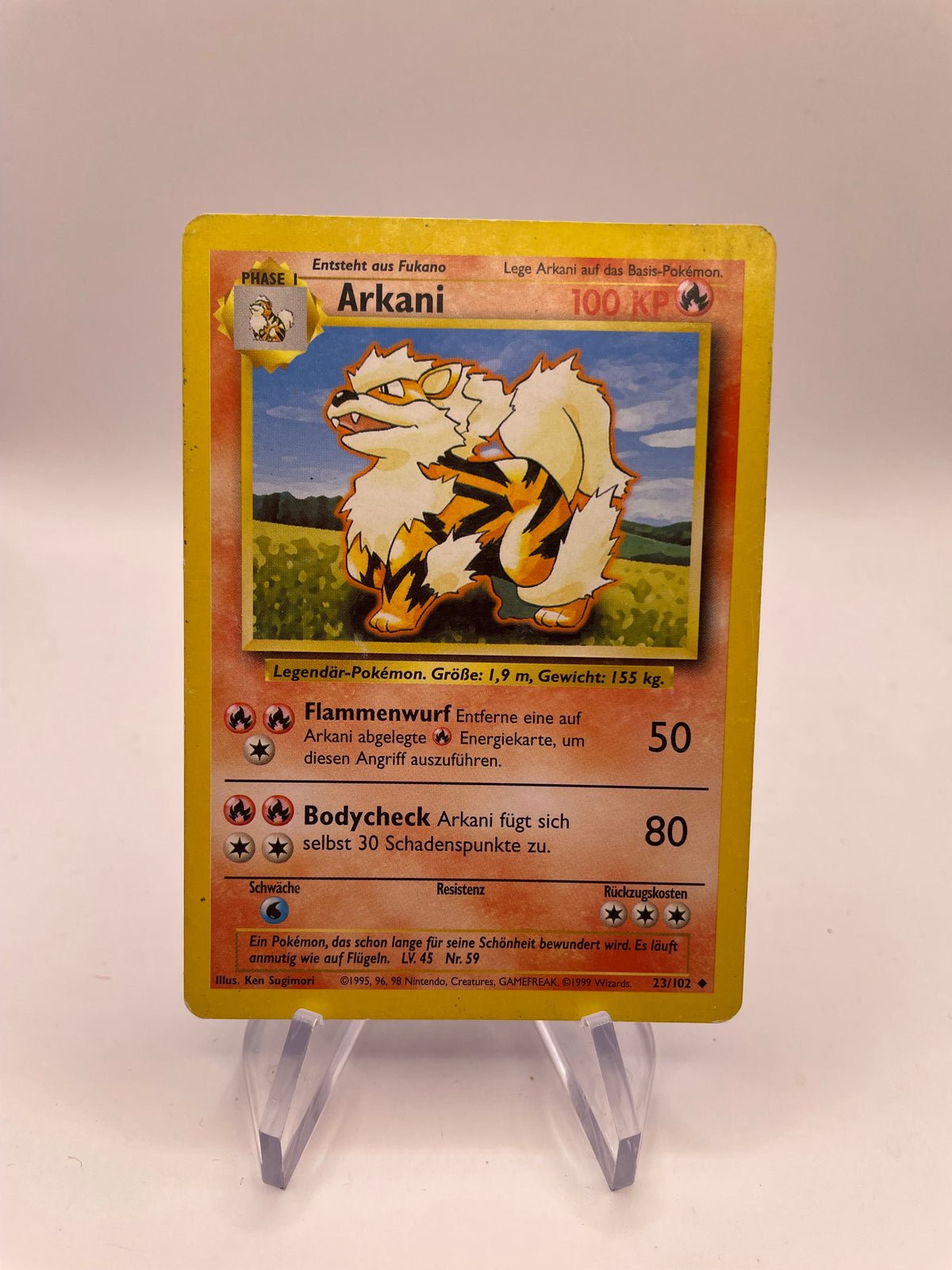 Pokemon Karte Base Set Arkani 23/102 Deutsch