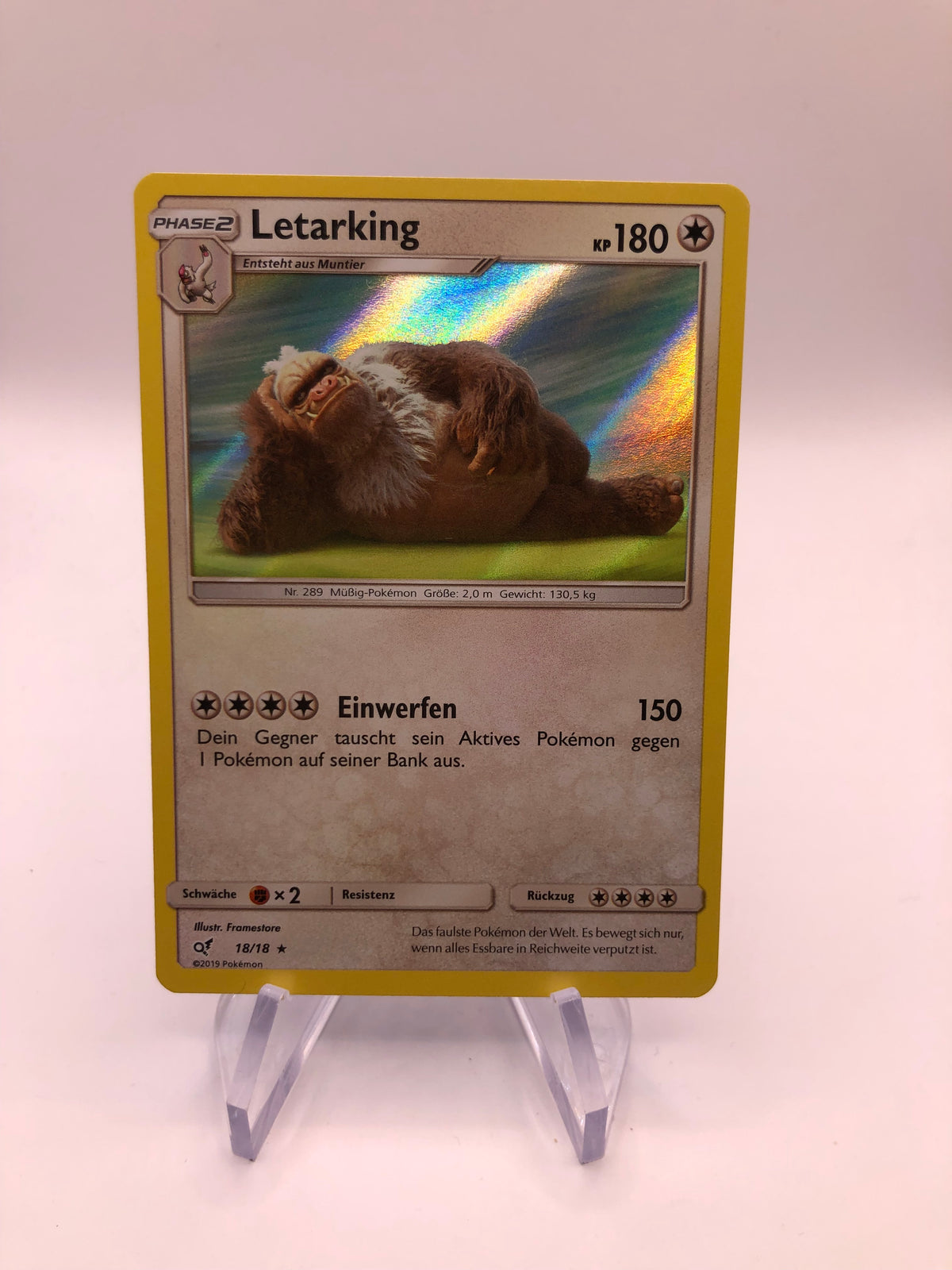 Pokemon Karte Holo Letarking 18/18 Deutsch
