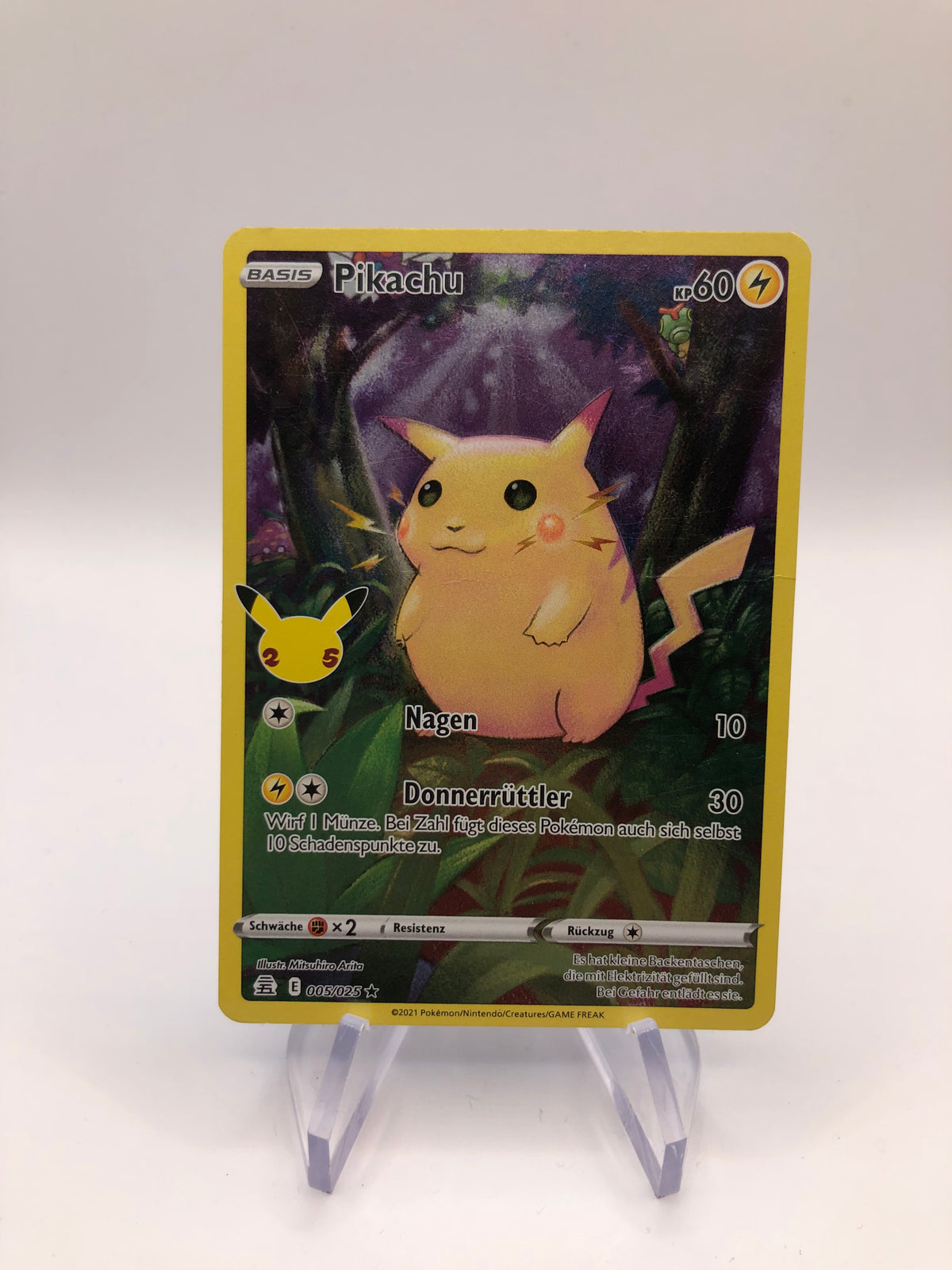 Pokemon Karte Art-Rare Celebration Pikachu 5/25 Deutsch