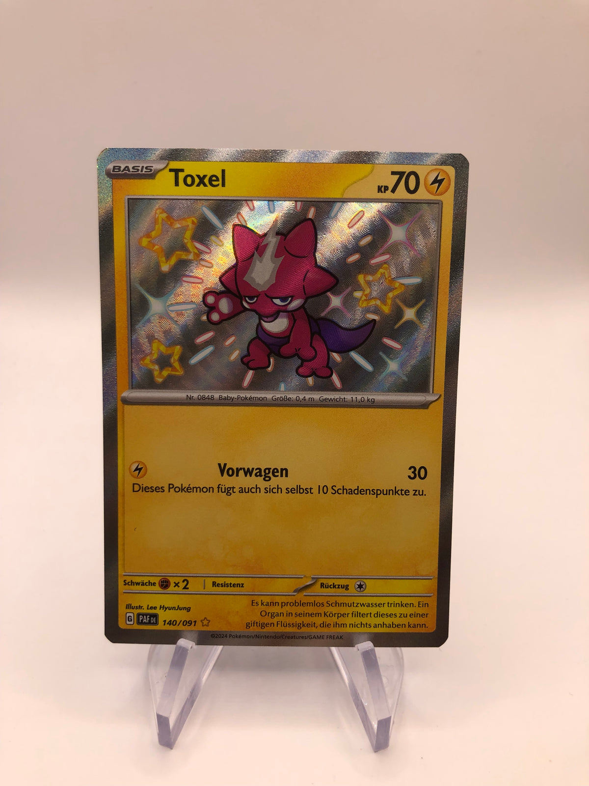 Pokemon Karte Shiny Toxel 140/91 Deutsch