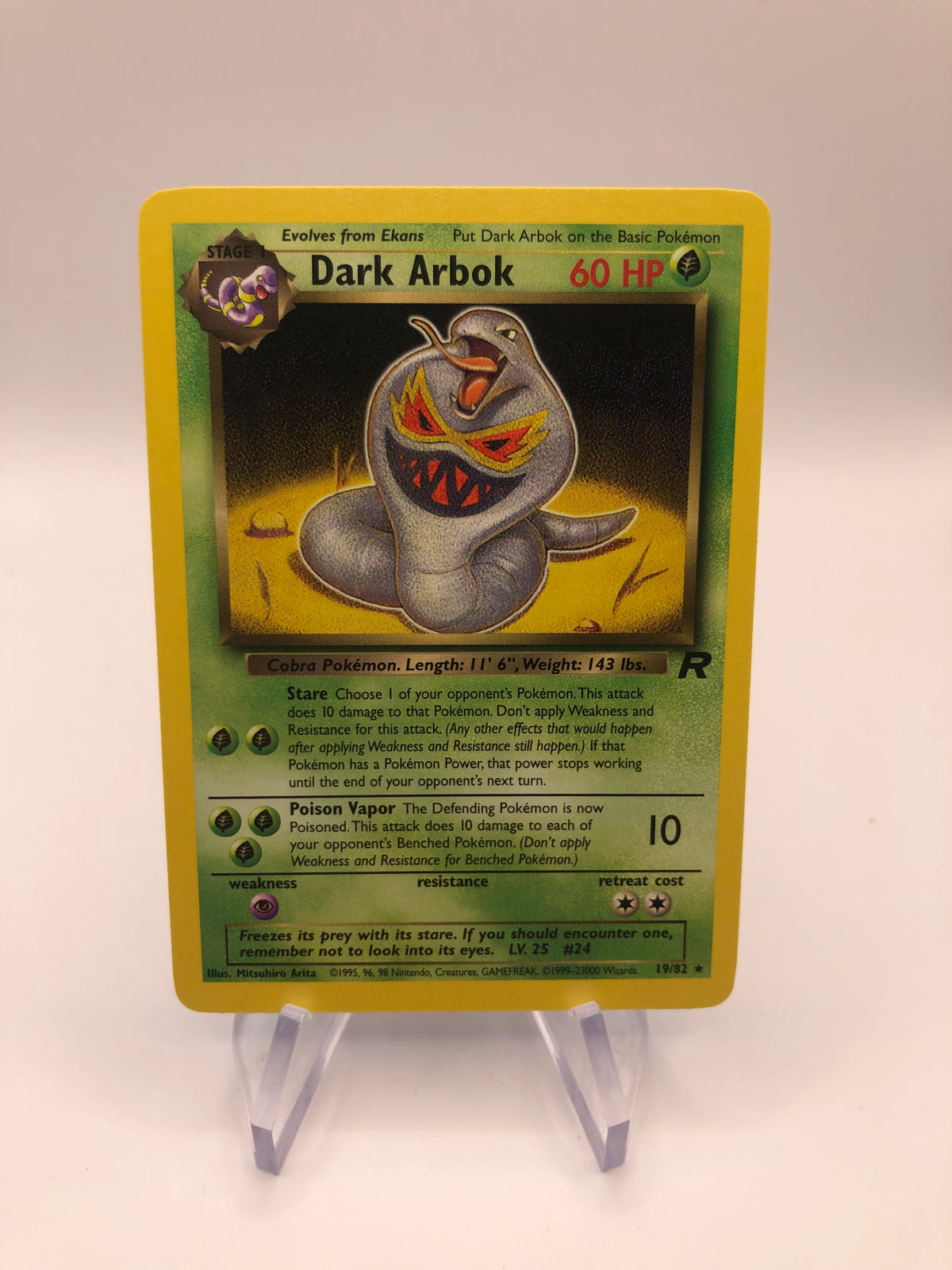 Pokemon Karte Rocket Dunkles Arbok 19/82 Englisch