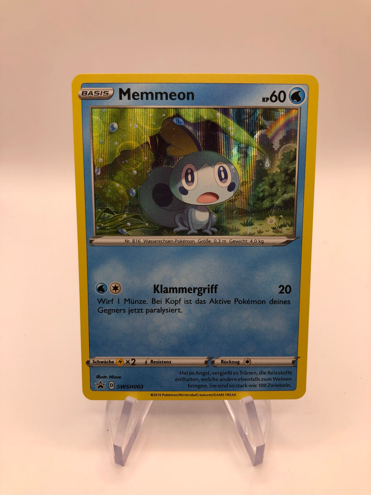 Pokemon Karte Holo Promo Memmeon SWSH003 Deutsch