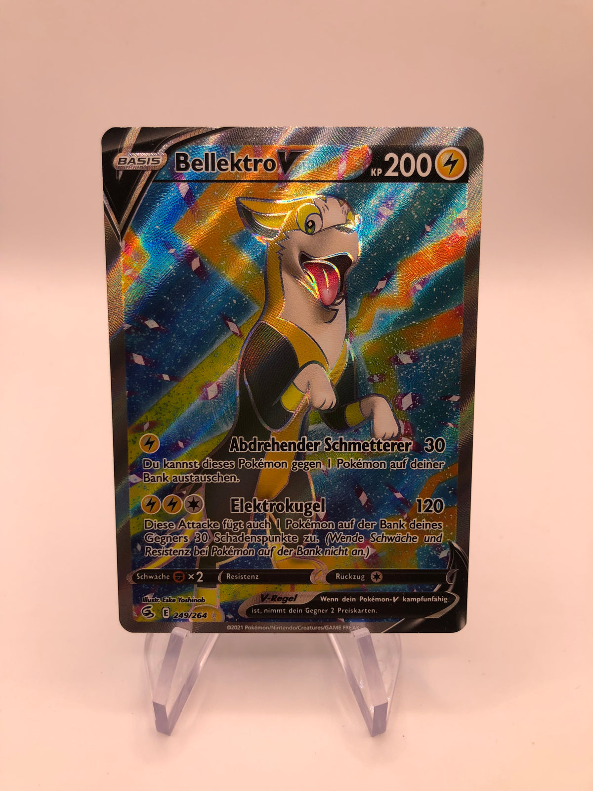 Pokemon Karte V Fullart Bellektro 249/264 Deutsch
