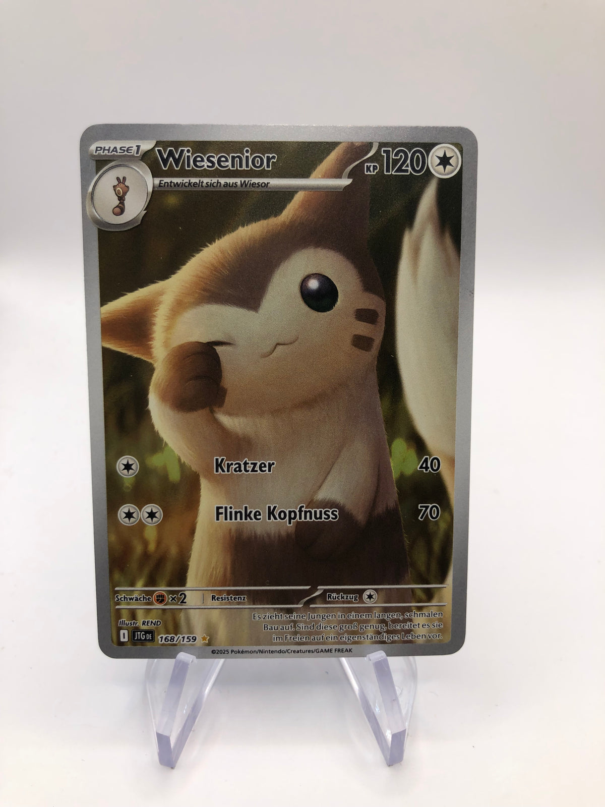 Pokemon Karte Art-Rare Wiesenior 168/159 Deutsch