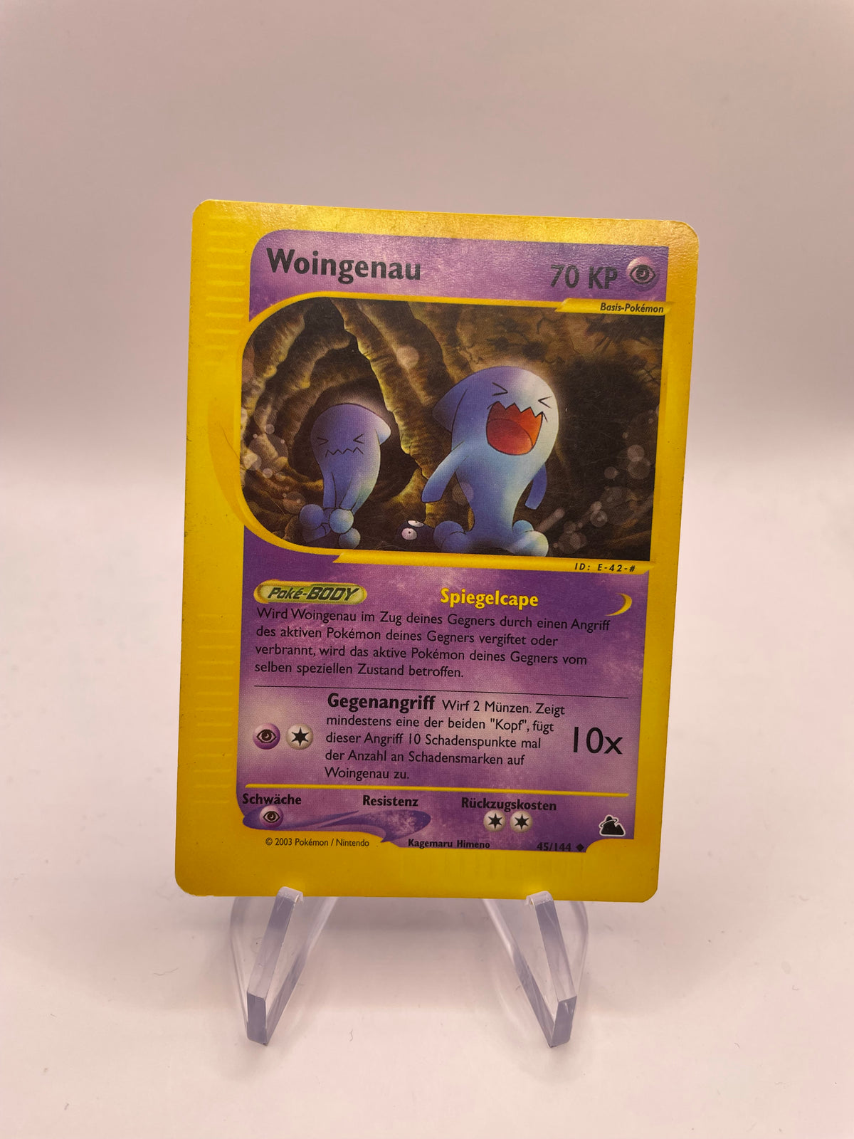 Pokemon Karte E-Series Woingenau 45/144 Deutsch