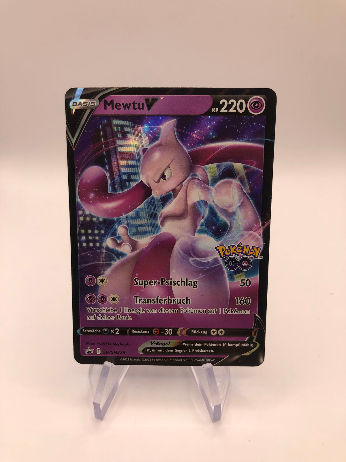 Pokemon Karte Promo V Mewtu SWSH223 Deutsch