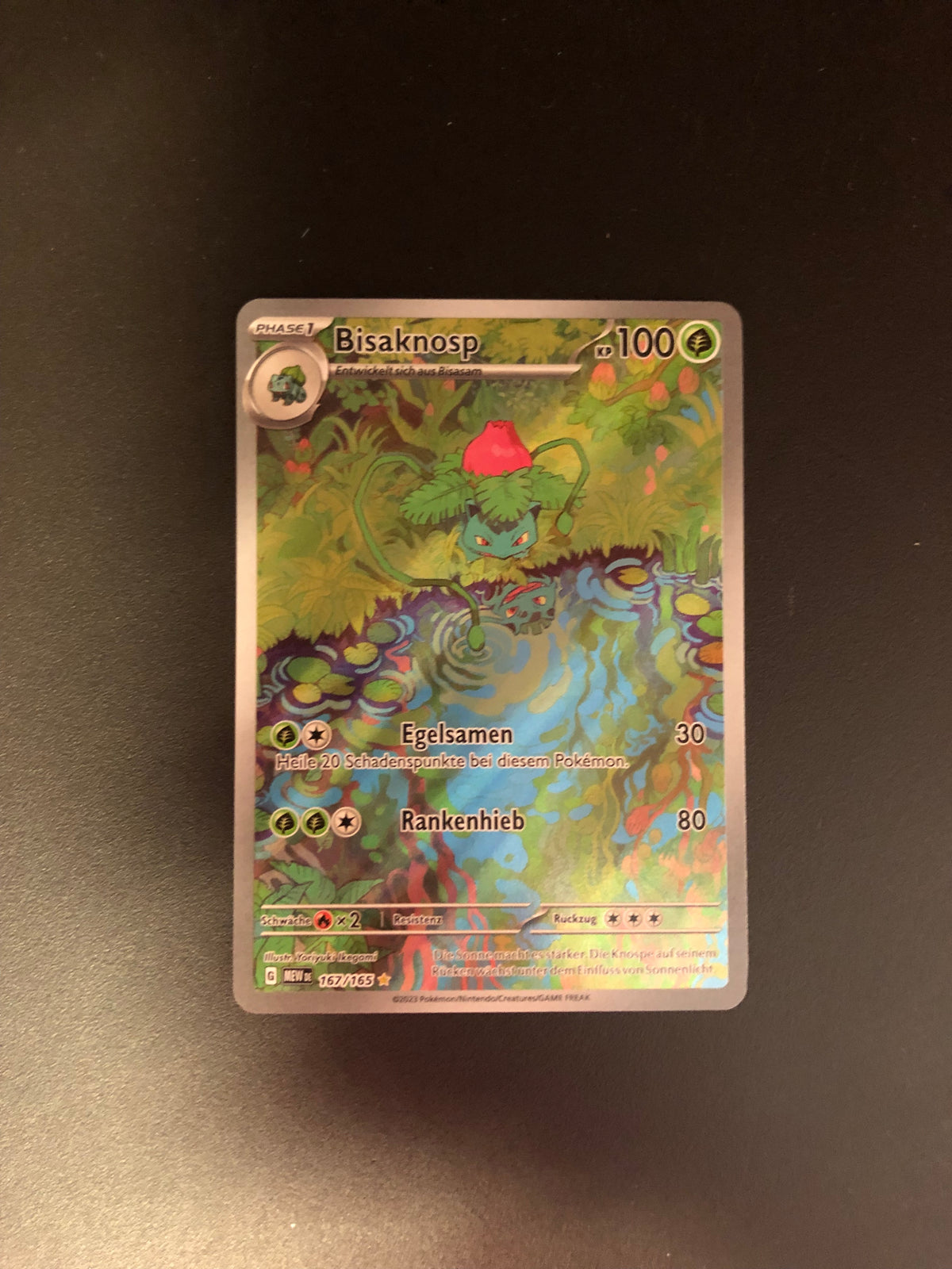 Pokemon Karte Art-Rare Bisaknosp 167/165 Deutsch