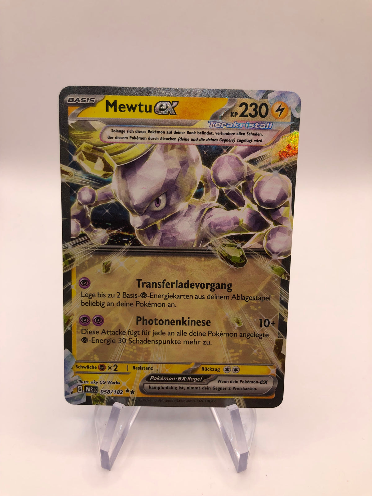 Pokemon Karte EX Mewtu 58/182 Deutsch