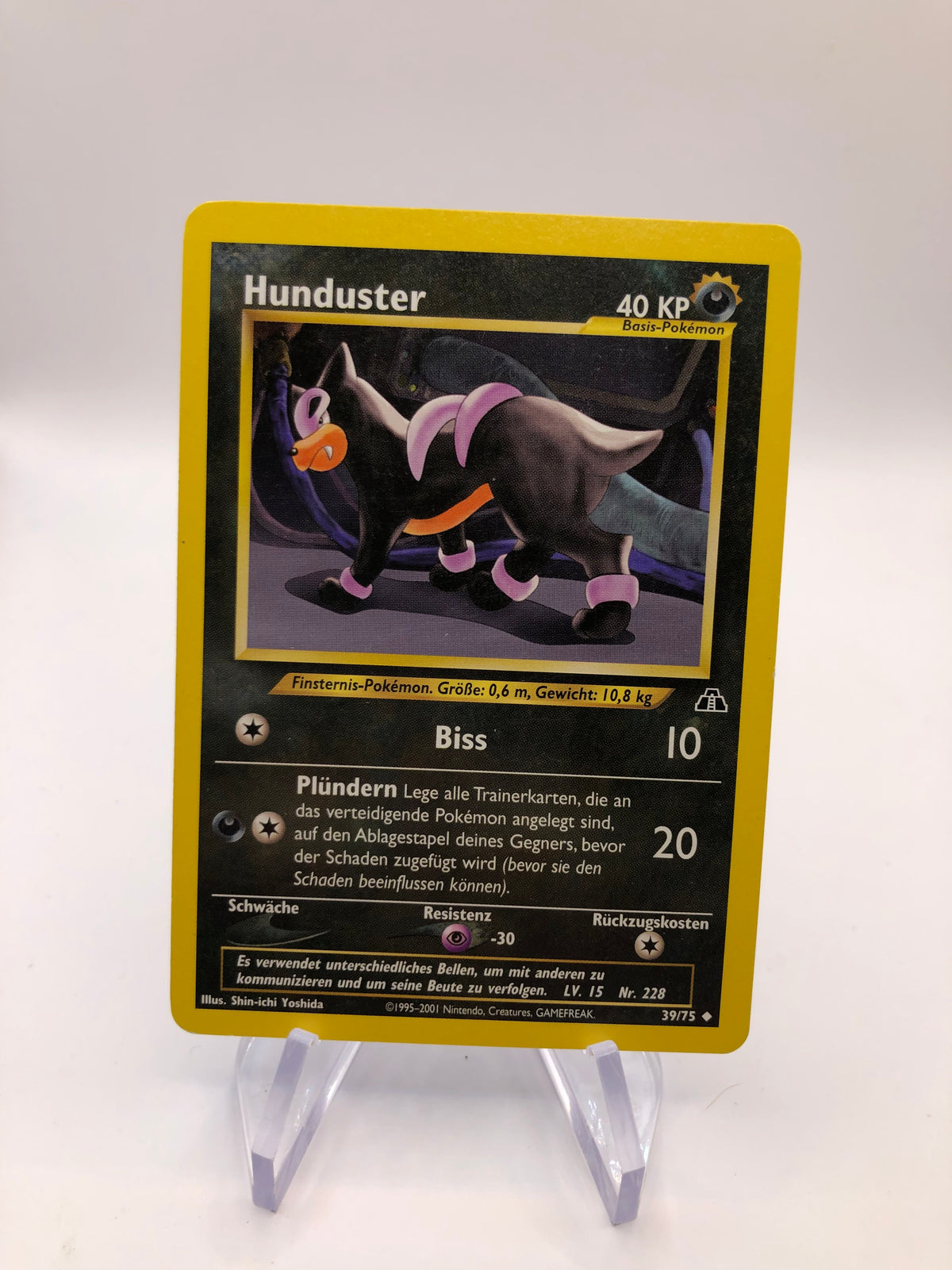 Pokemon Karte Neo Discovery Hunduster 39/75 Deutsch