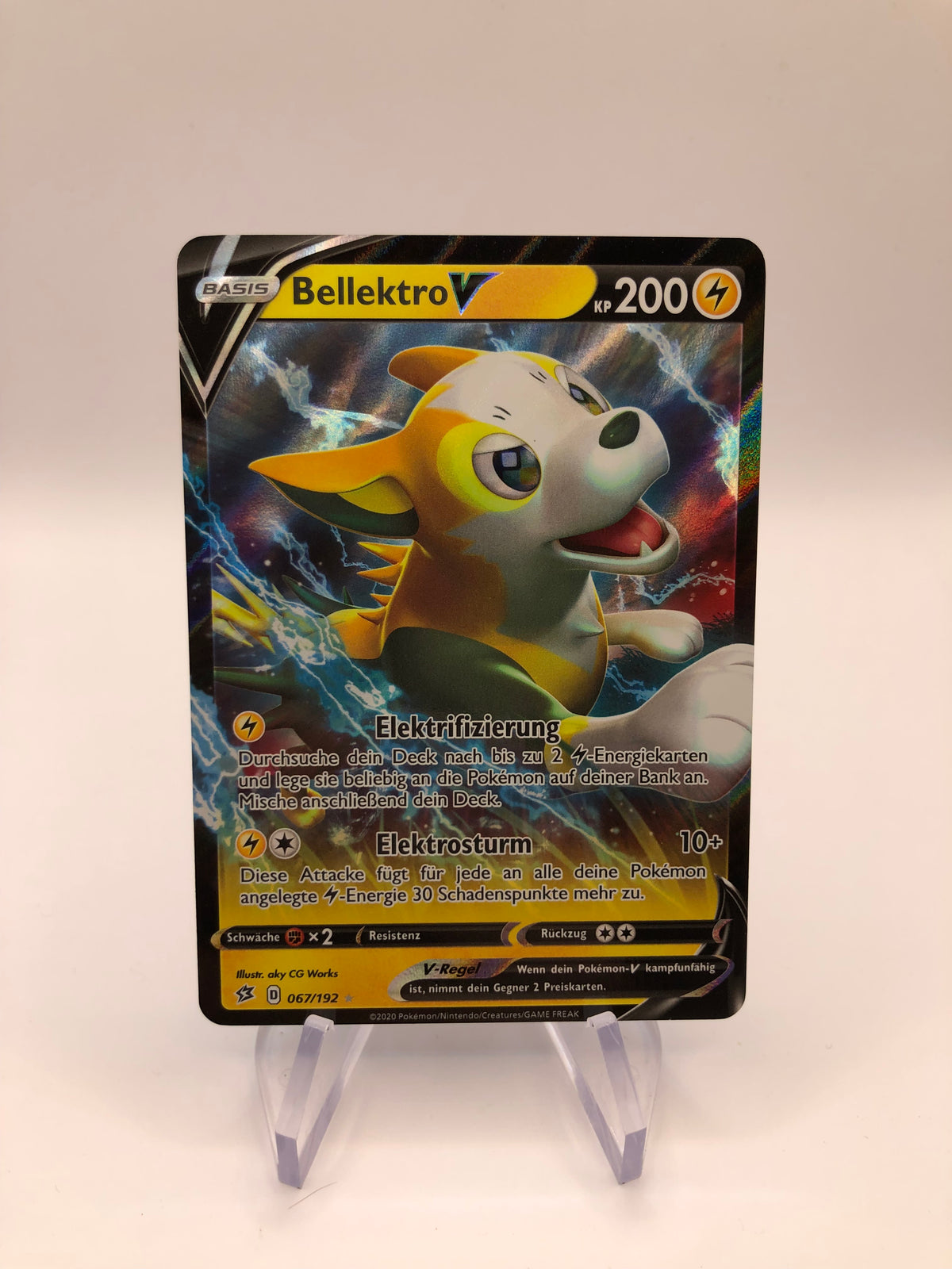 Pokemon Karte V Bellektro 67/192 Deutsch