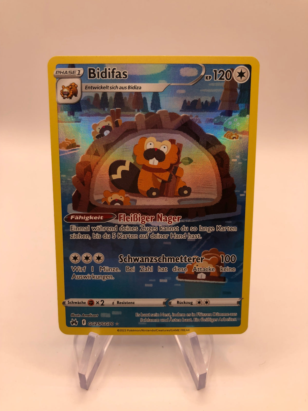 Pokemon Karte Art Rare Bidifas GG25/GG70 Deutsch