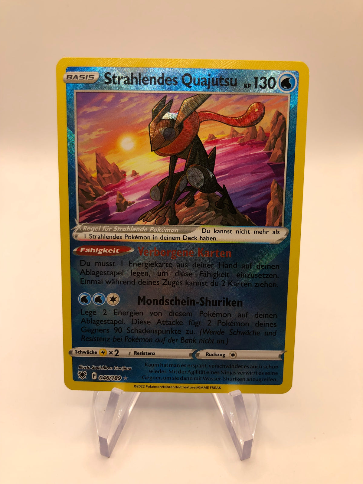 Pokemon Karten Strahlendes Quajutsu 46/189 Deutsch