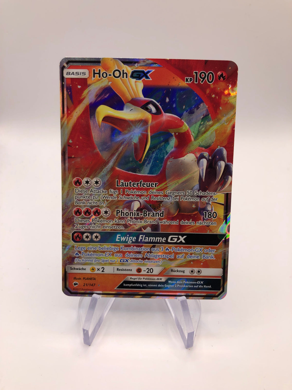 Pokemon Karte GX Ho-Oh 21/147 Deutsch