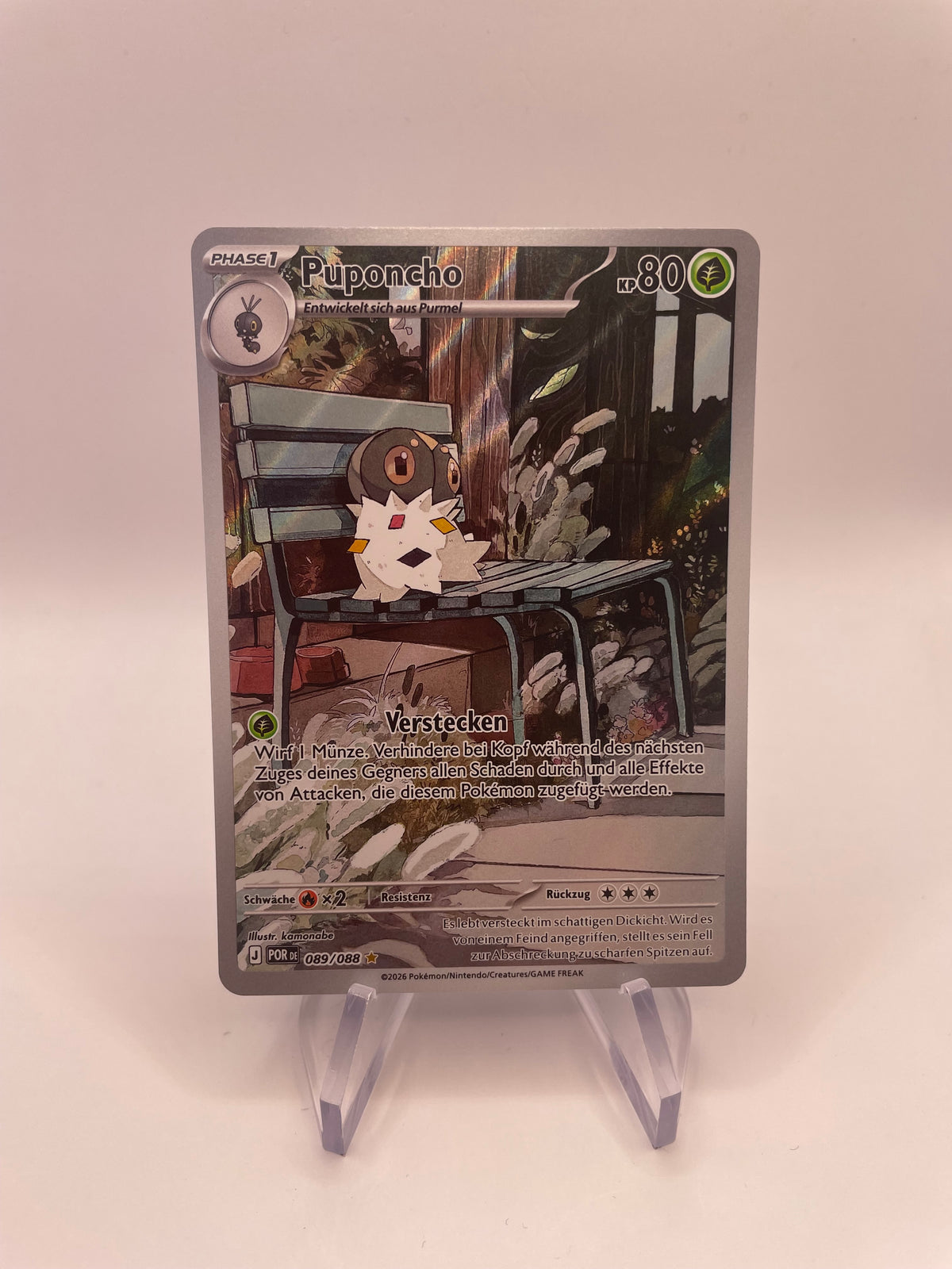 Pokemon Karte Art Rare Puponcho 89/88 Deutsch