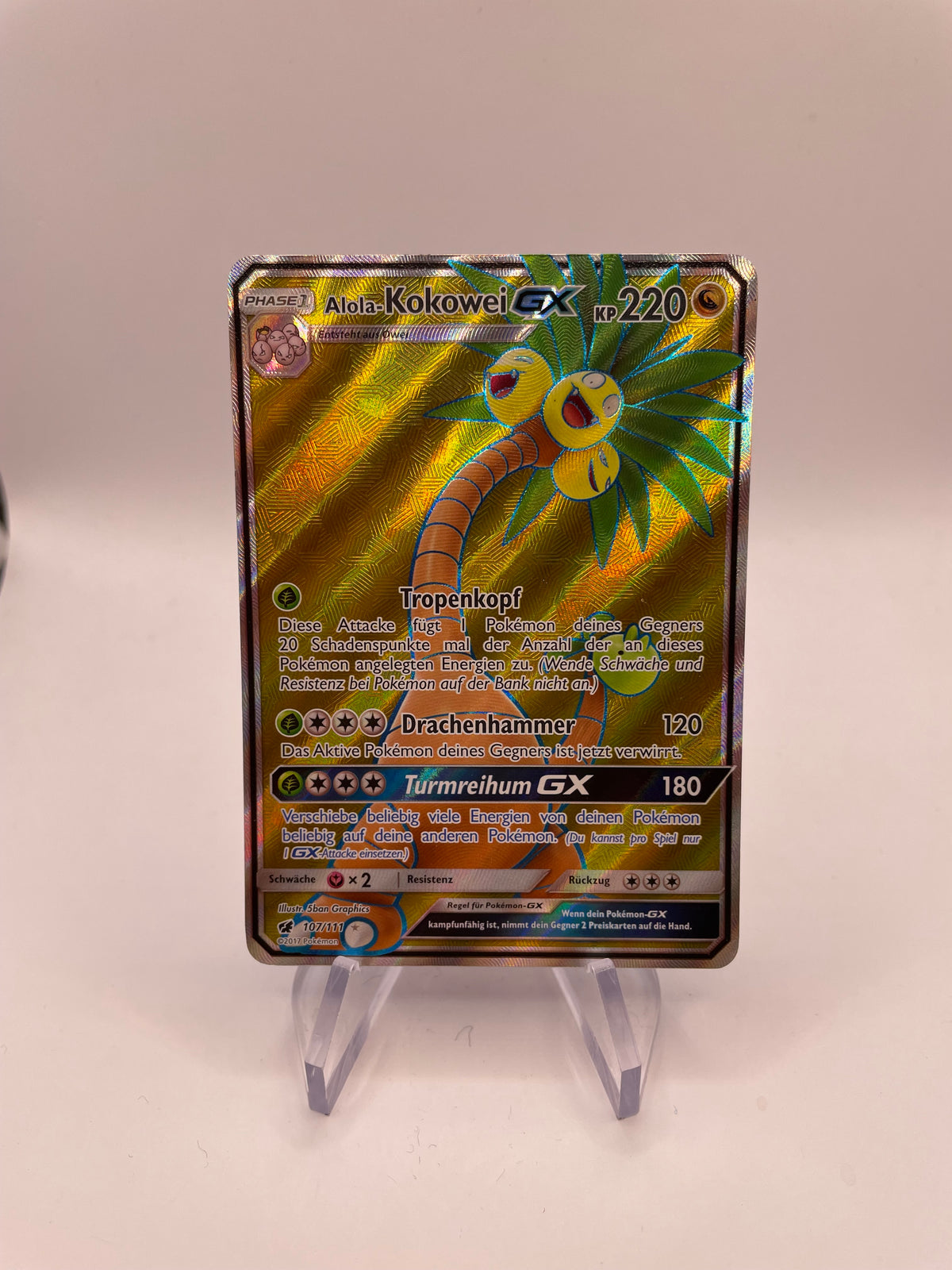 Pokemon Karte GX Kokowei 107/111 Deutsch