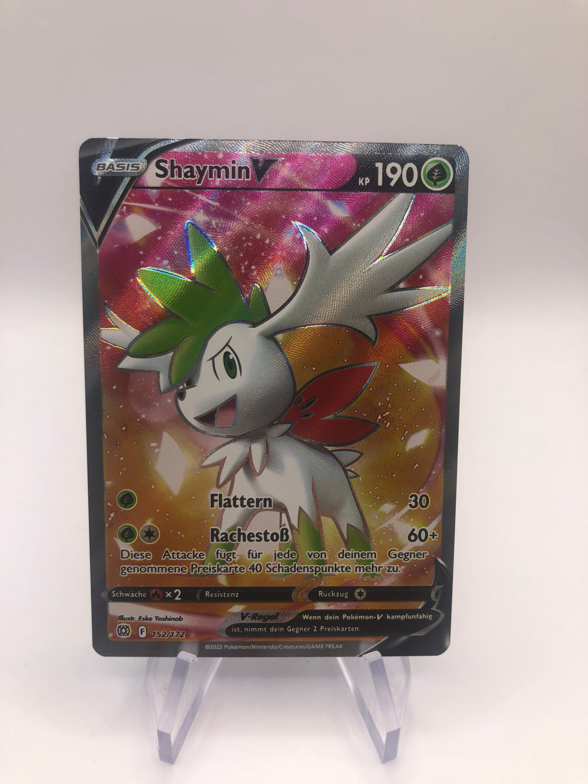 Pokemon Karte V Fullart Shaymin 152/172 Deutsch