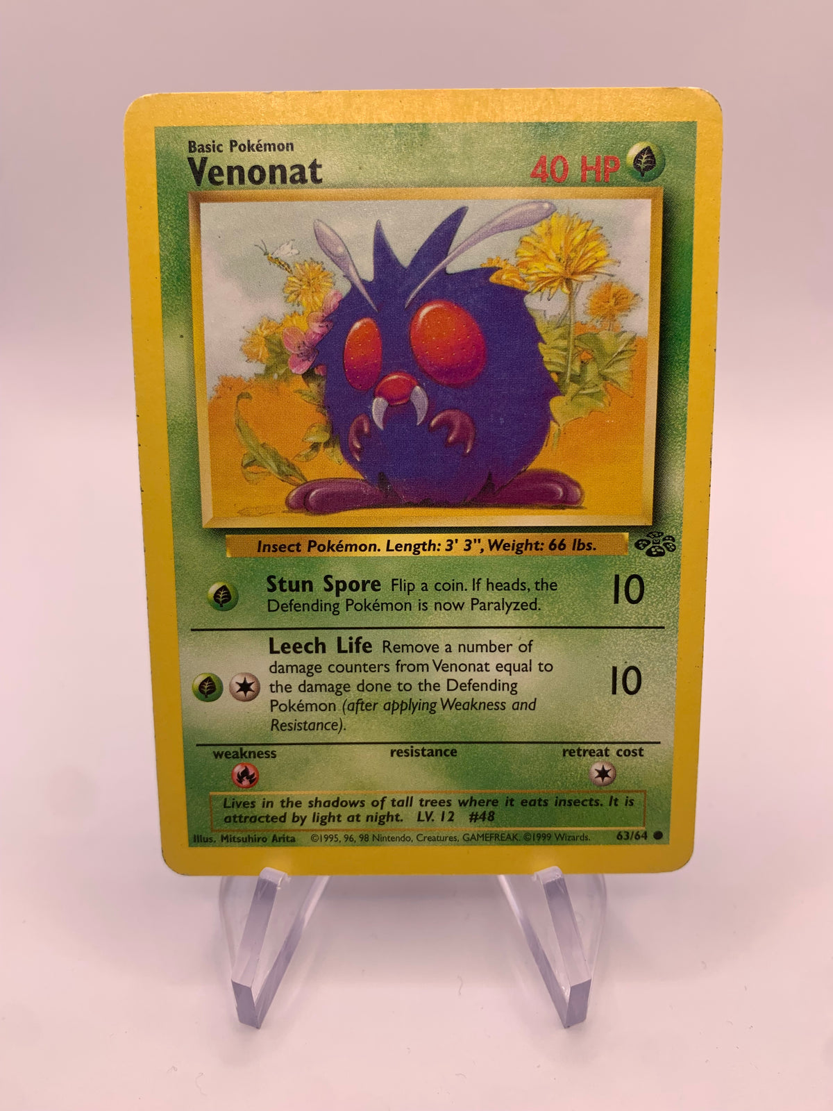 Pokemon Karte Venonat 63/64 Jungel Englisch