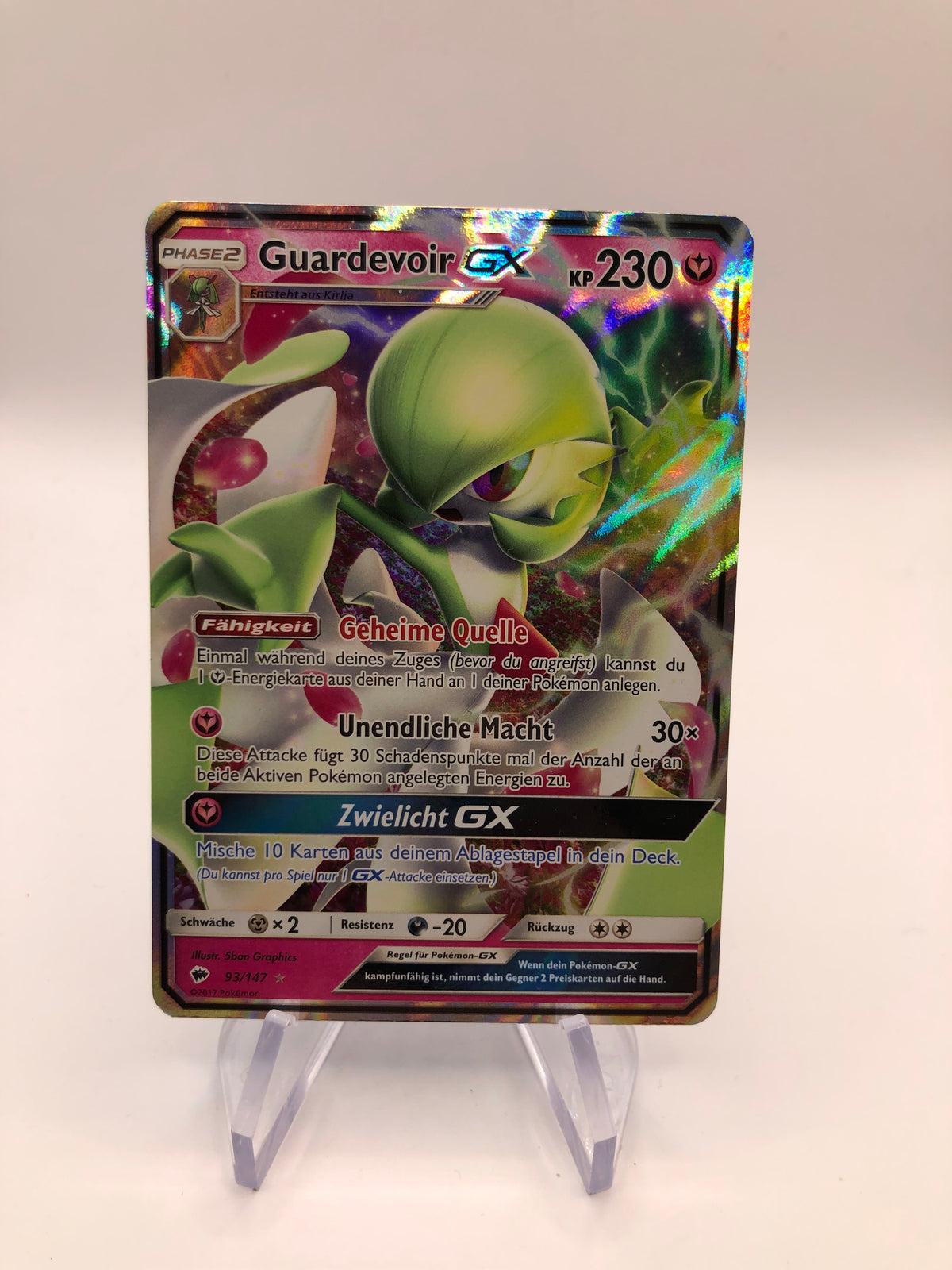 Pokemon Karte GX Guardevoir 93/147 Deutsch