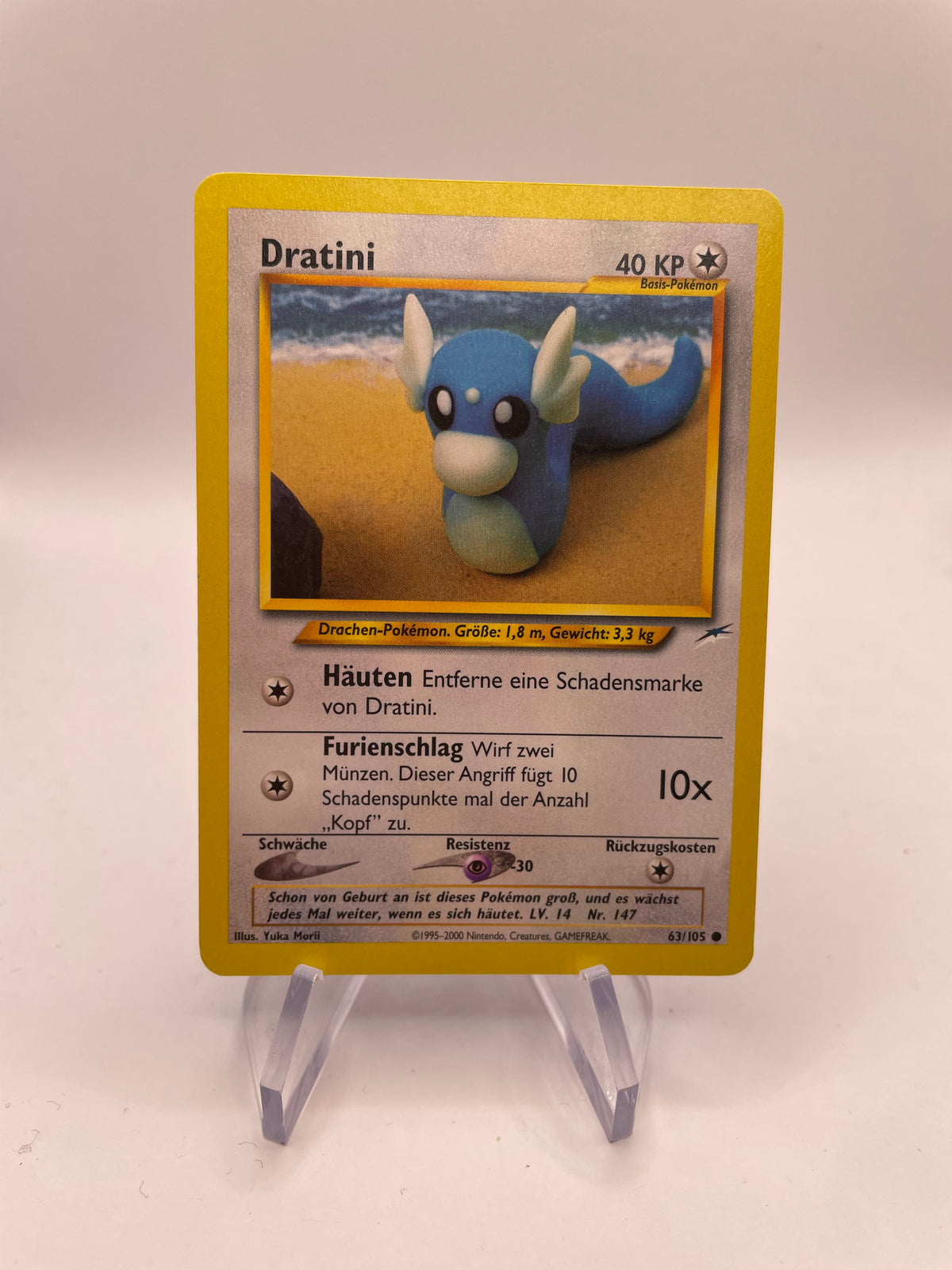 Pokemon Karte Neo Destiny Dratini 63/105 Deutsch