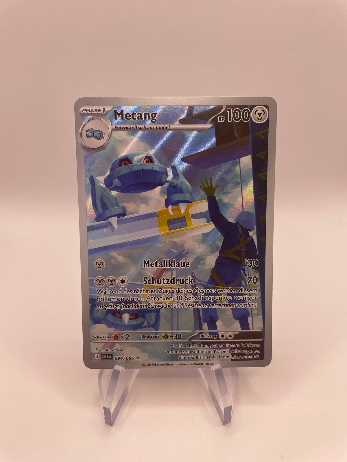 Pokemon Karte Art Rare Metang 94/86 Deutsch