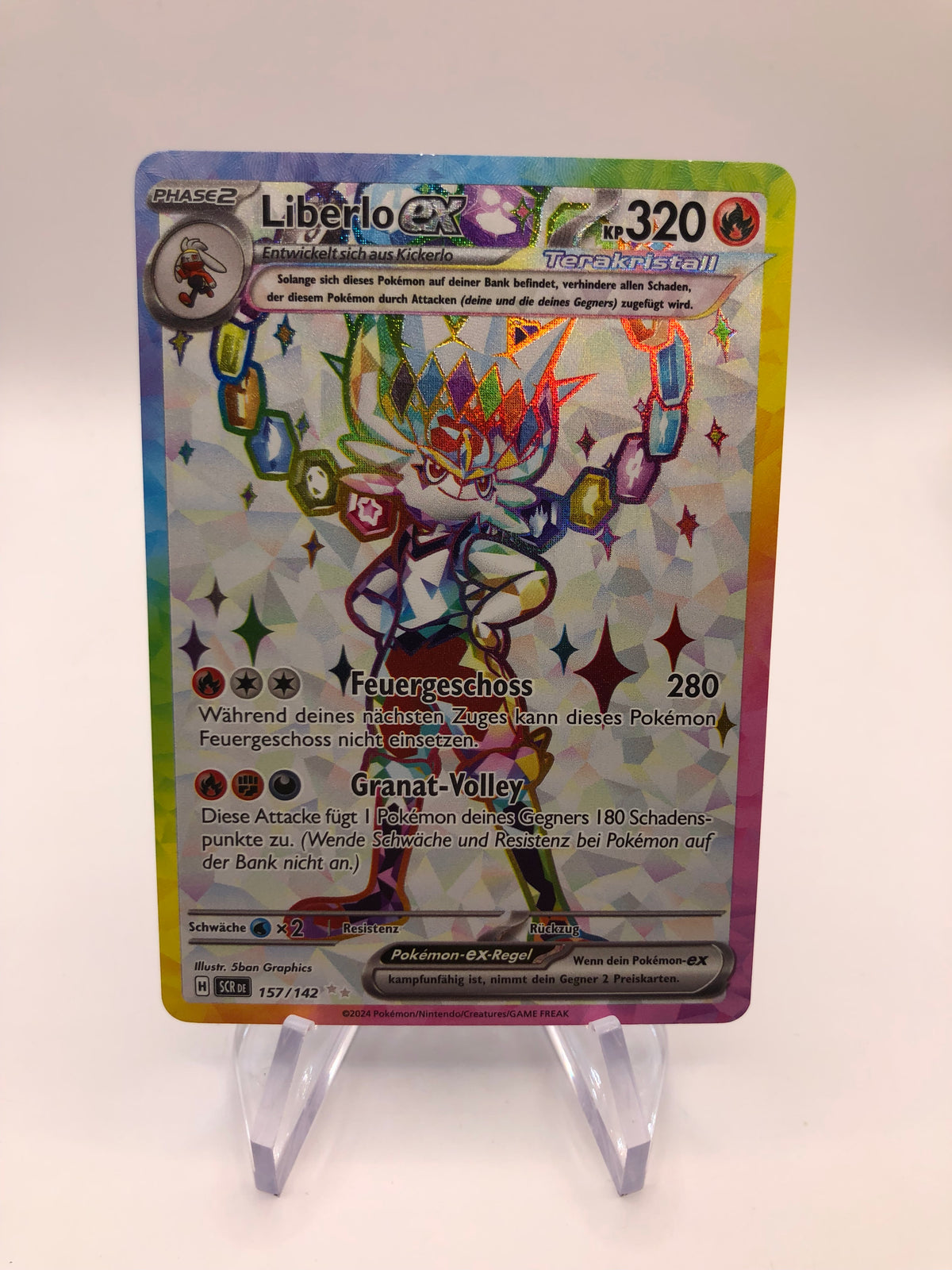Pokemon Karte EX Fullart Liberlo 157/142 Deutsch