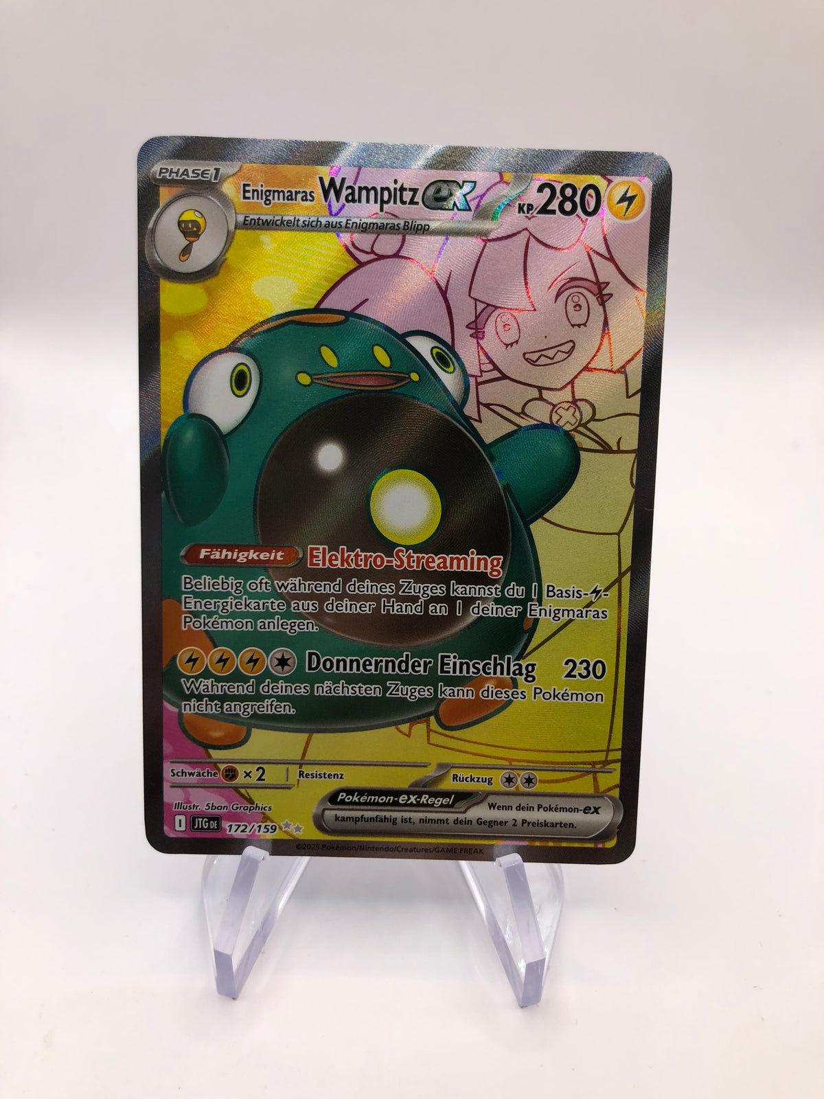 Pokemon Karte Art-Rare Fullart Wampitz 172/159 Deutsch