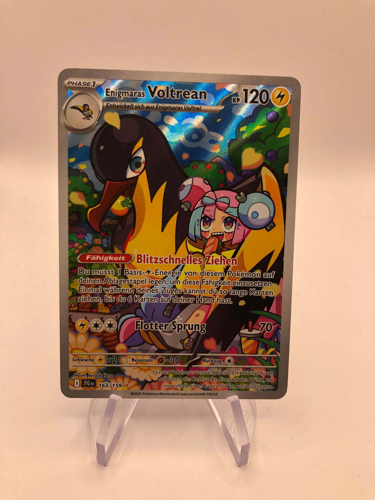 Pokemon Karte Art-Rare Voltrean 163/159 Deutsch