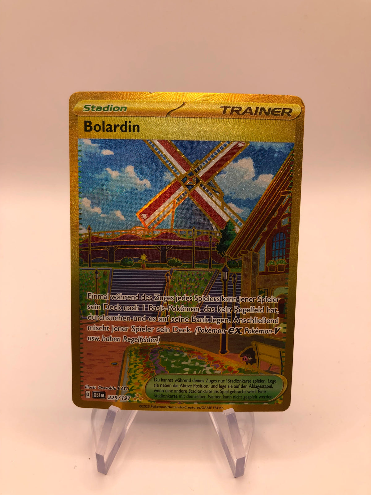 Pokemon Karte Trainer Gold Bolardin 229/197 Deutsch