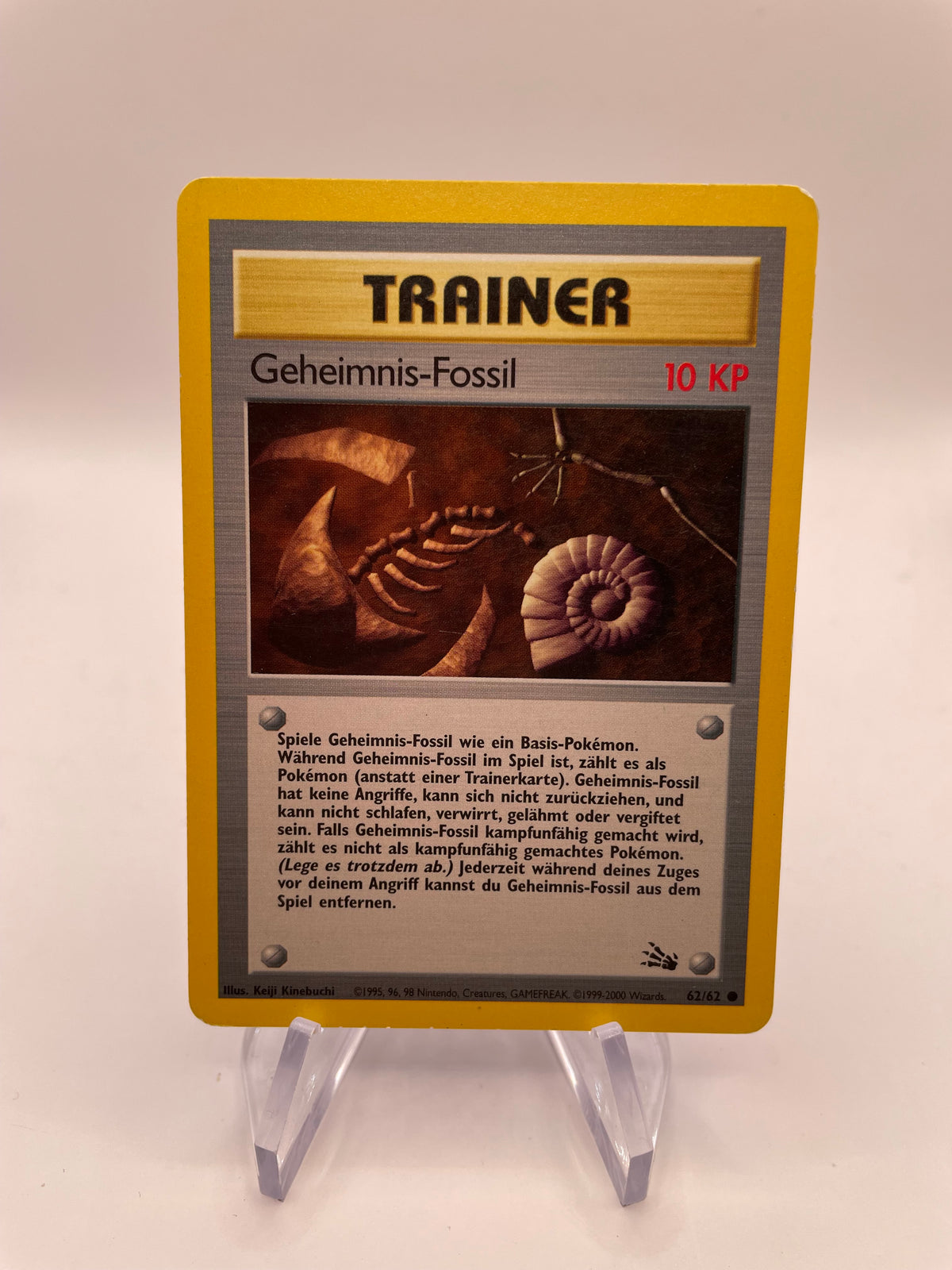 Pokemon Karte Trainer Geheimnis Fossil 62/62 Fossil Deutsch