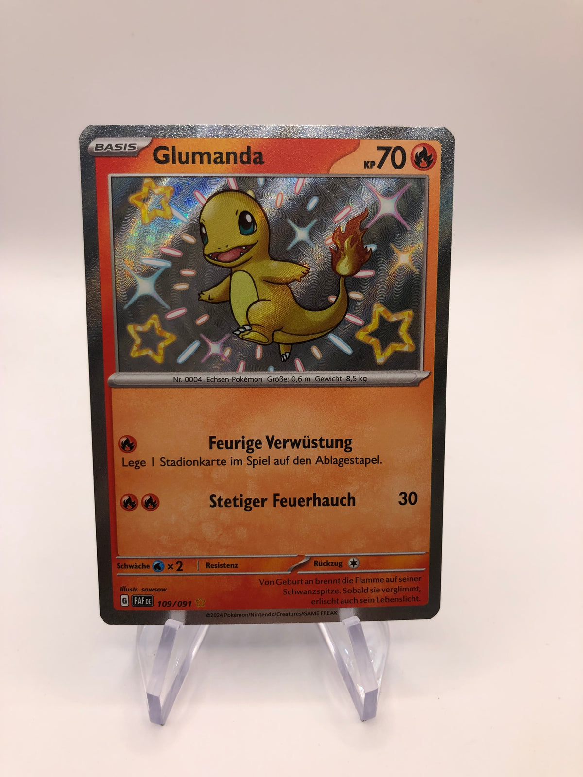 Pokemon Karte Glumanda 109/91 Deutsch