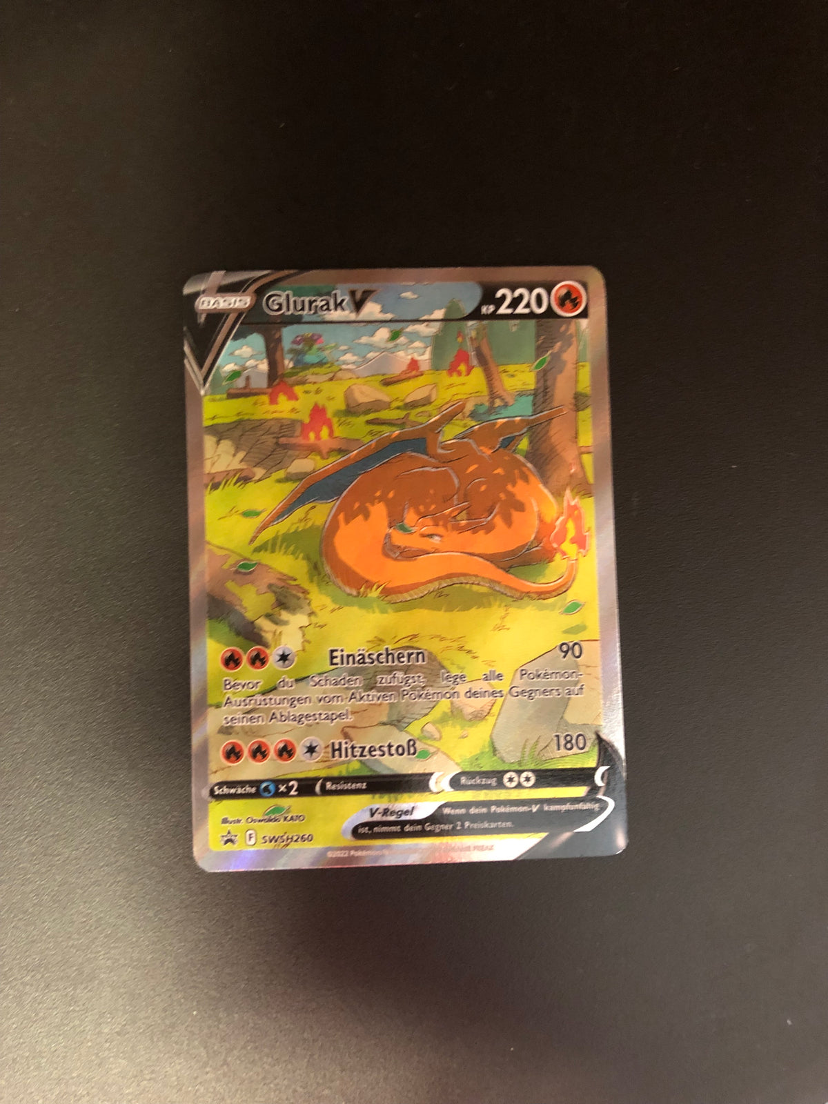 Pokemon Karte Promo V Fullart Glurak SWSH260 Deutsch