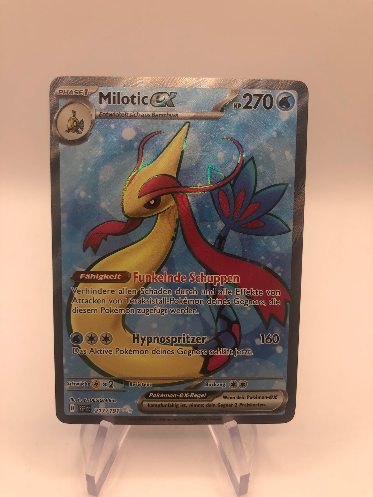 Pokemon Karte Ex Fullart Milotic 217/191 Deutsch