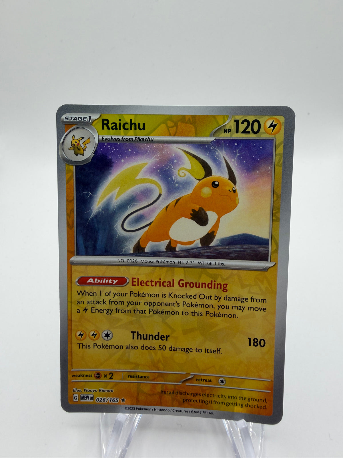 Pokemon Karte Reverse 151 Raichu 26/165 Englisch