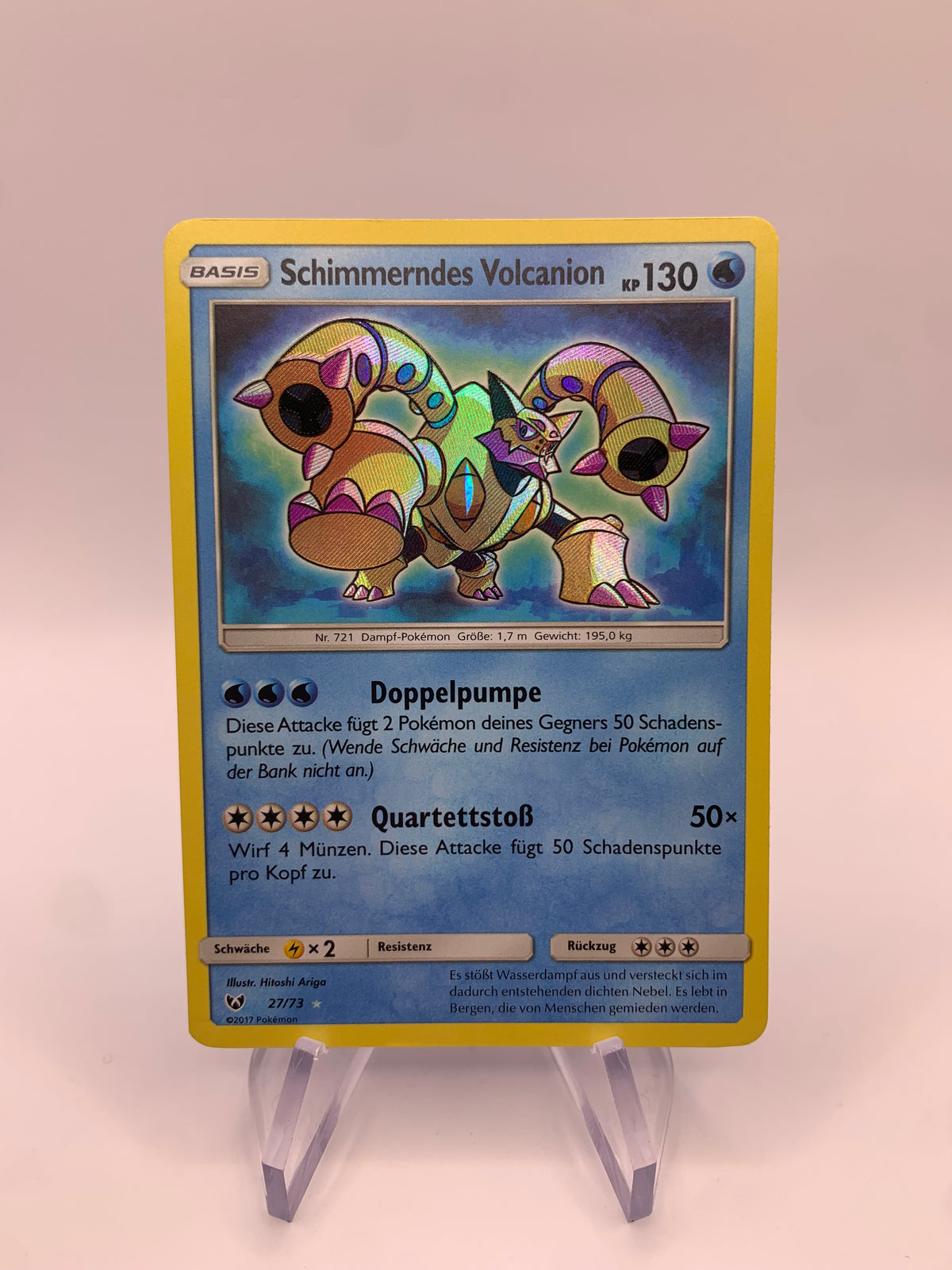 Pokemon Cards Shiny Shimmering Volcanion 27/73 German