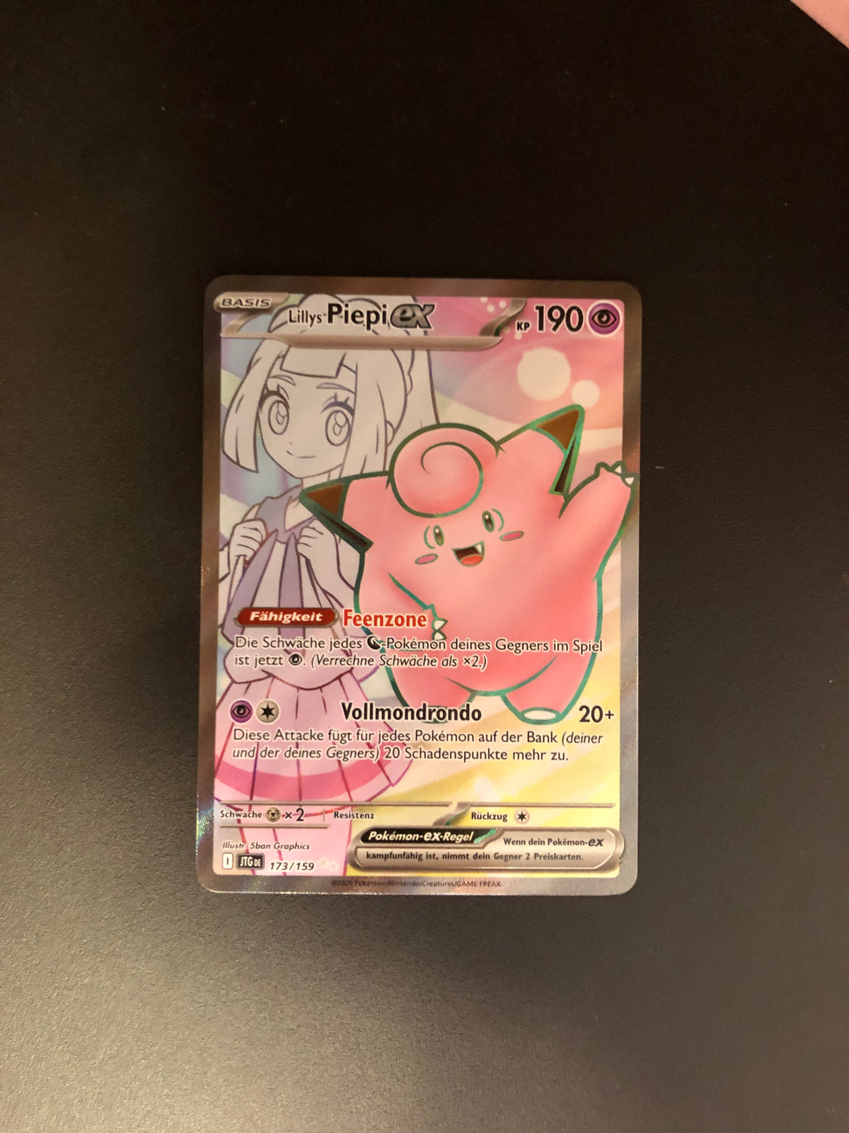 Pokemon Karte EX Fullart Piepi 173/159 Deutsch