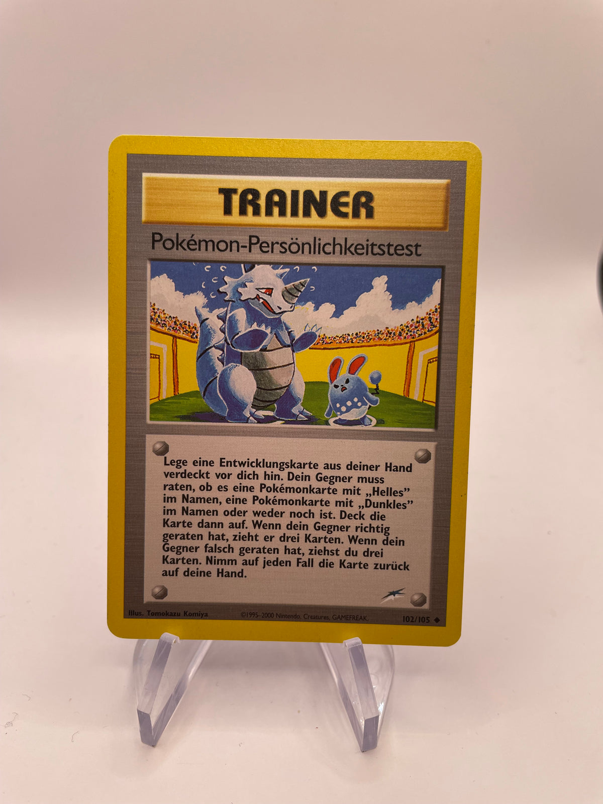 Pokemon Karte Neo Destiny Trainer Pokemon-Persönlichkeitstest 102/105 Deutsch