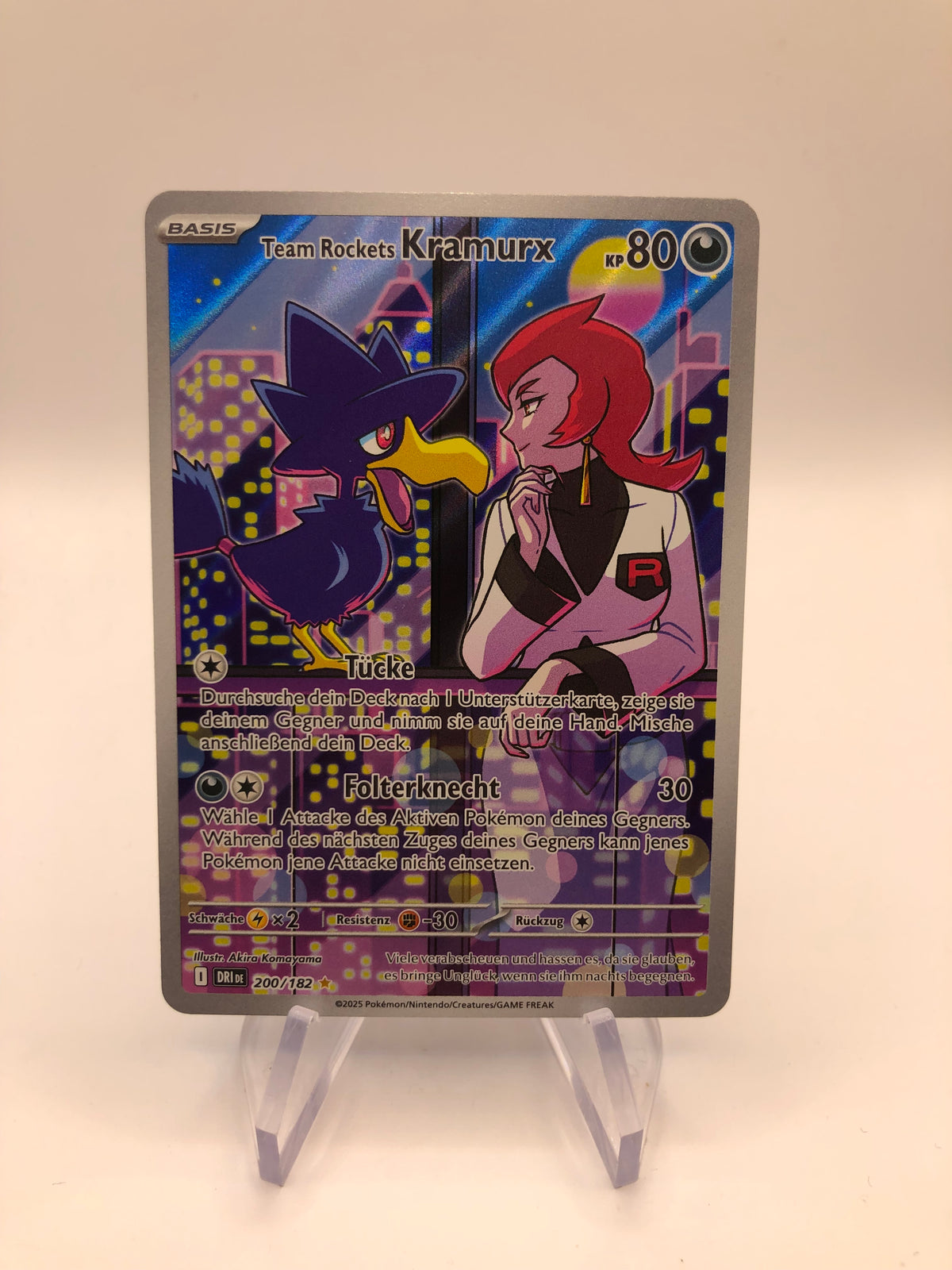 Pokemon Karte Art Rare Kramurx 200/182 Deutsch