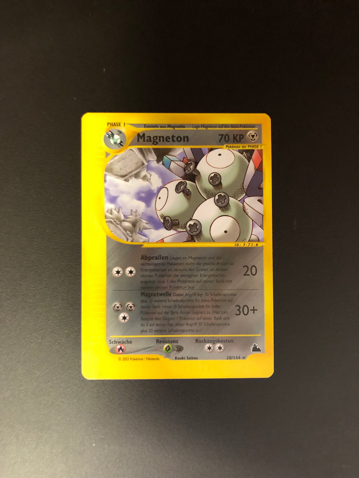 Pokemon Karte E-Series Magneton 20/144 Deutsch
