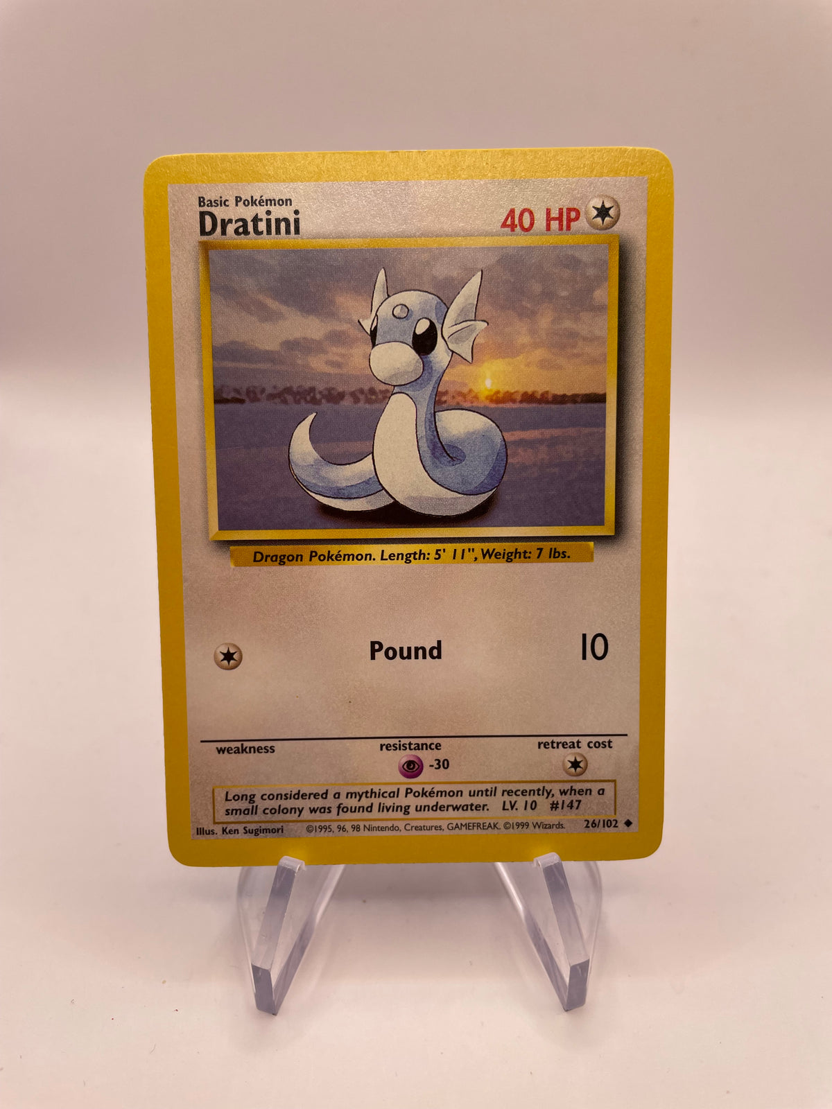 Pokemon Karte Base-Set Dratini 26/102 Englisch