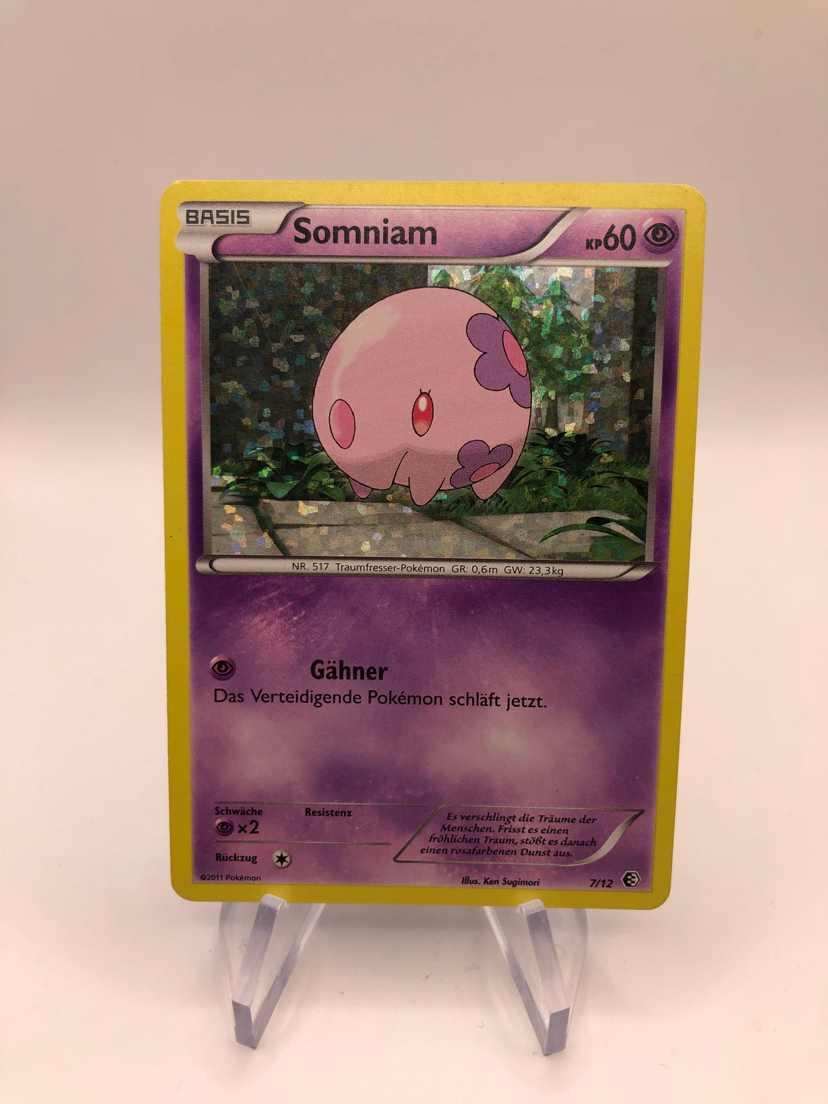 Pokemon Karte Holo Somniam 7/12 Deutsch
