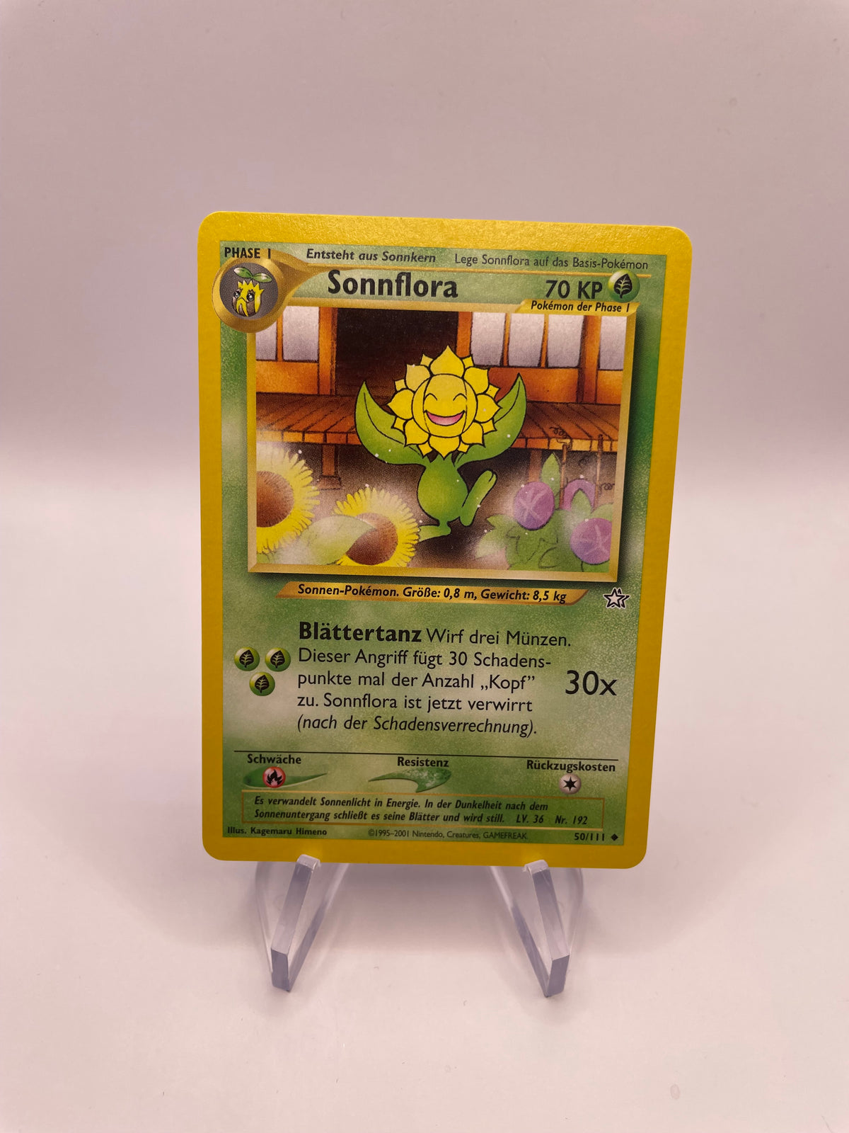 Pokemon Karte Sonnflora Neo Genesis 50/111 Deutsch