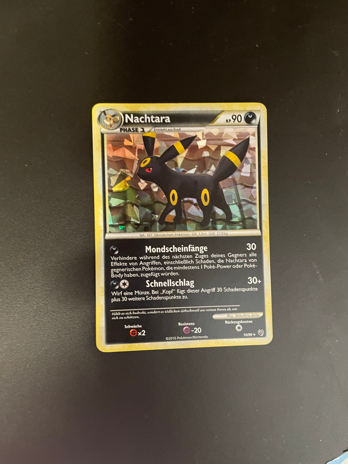 Pokemon Karte Shatter Foil Nachtara 10/90 Deutsch