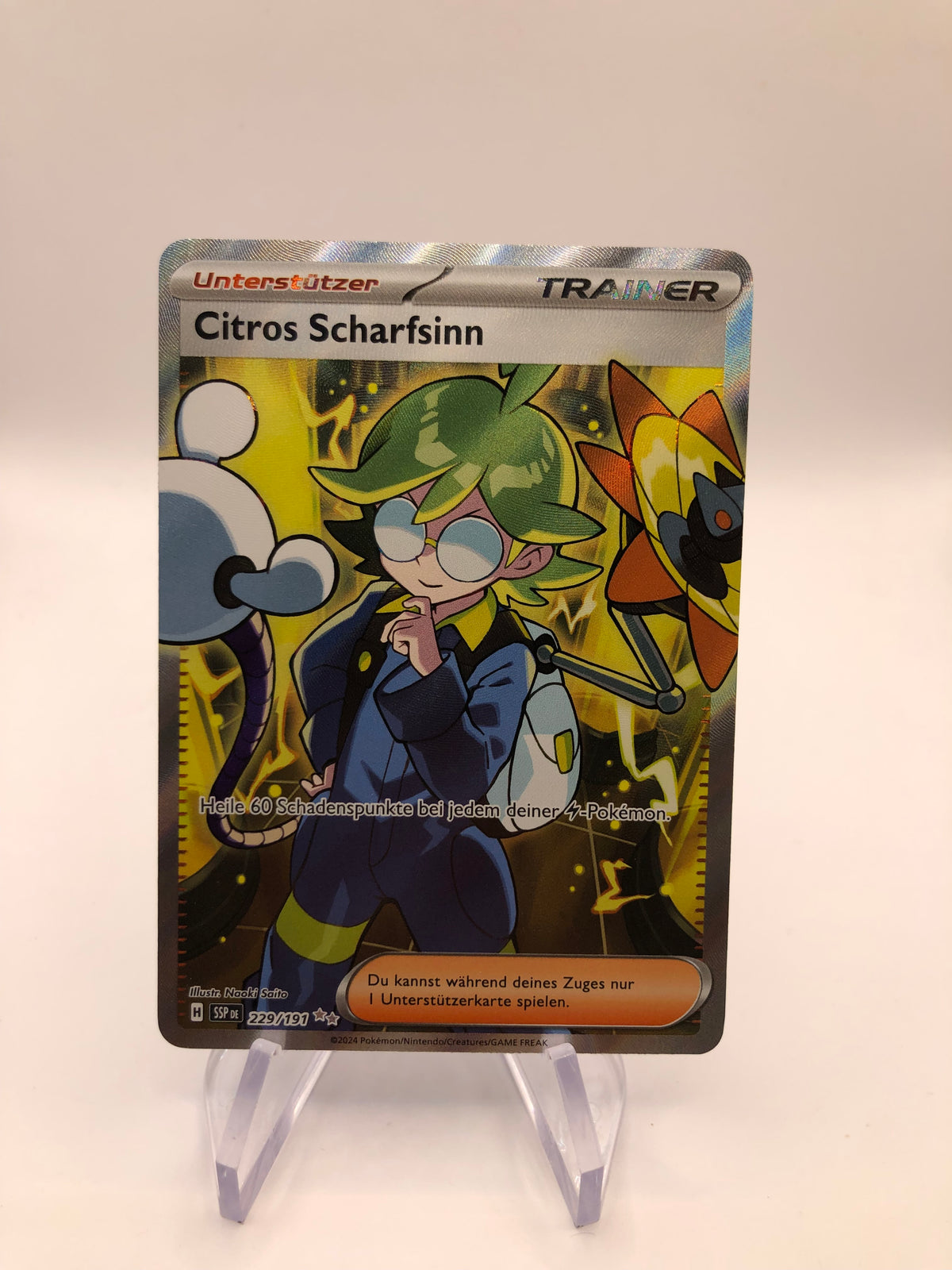 Pokemon Karte Trainer Citros Scharfsinn 229/191 Deutsch
