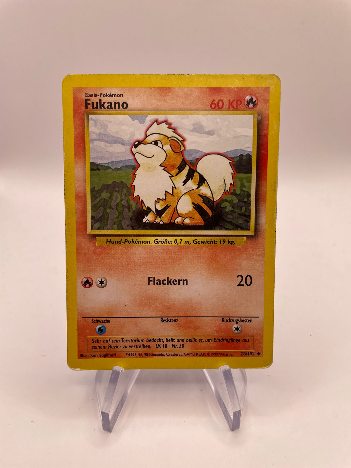 Pokemon Karte Base Set Fukano 28/102 Deutsch