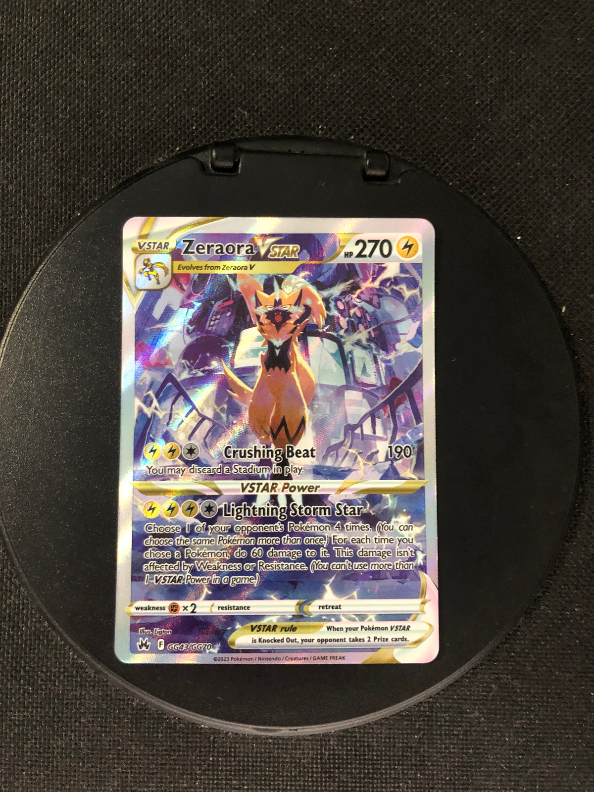 Pokemon Karte Alt-Art Zeraora GG43/GG70 Englisch