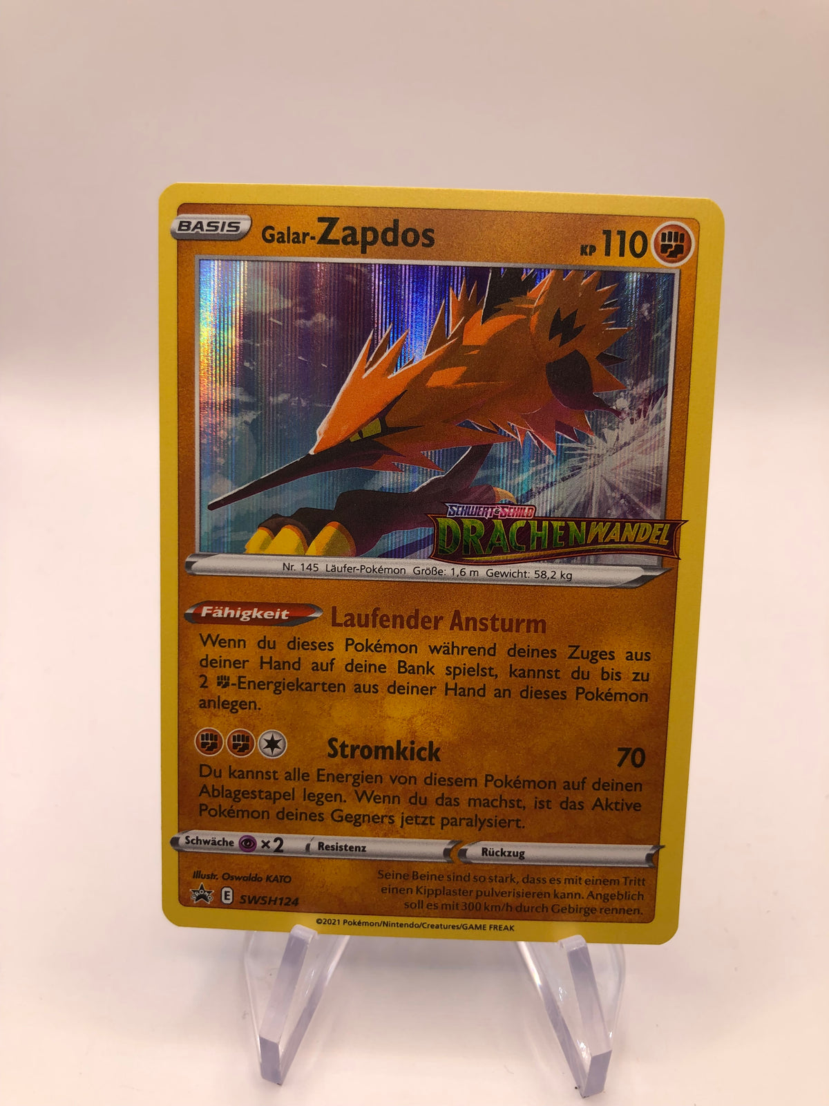 Pokemon Karte Revers Promo Galar Zapdos SWSH124 Deutsch